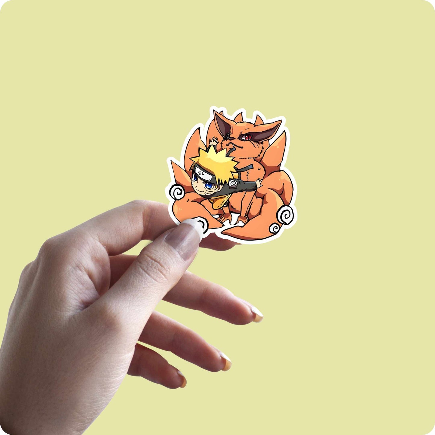 Naruto and Kurama Sticker – Cute Chibi Style