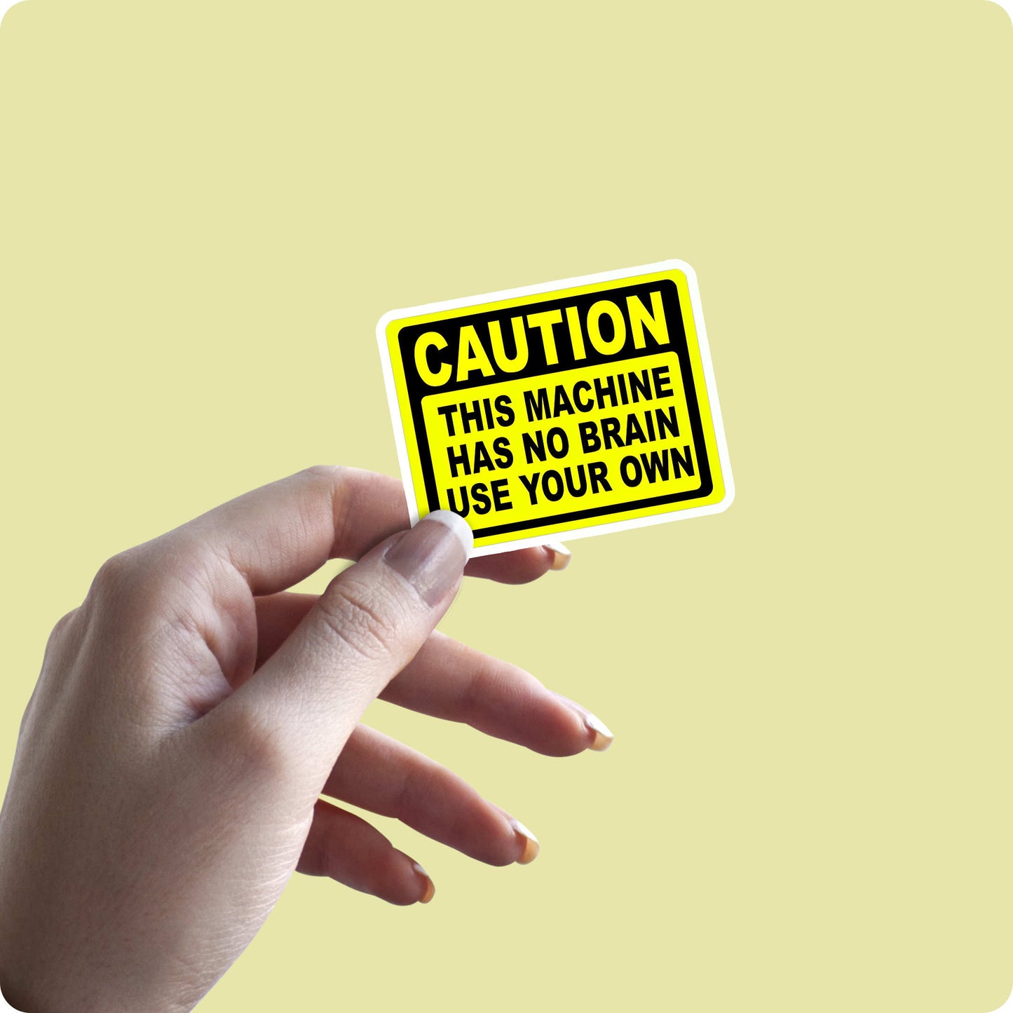 Funny Rider Caution Sticker