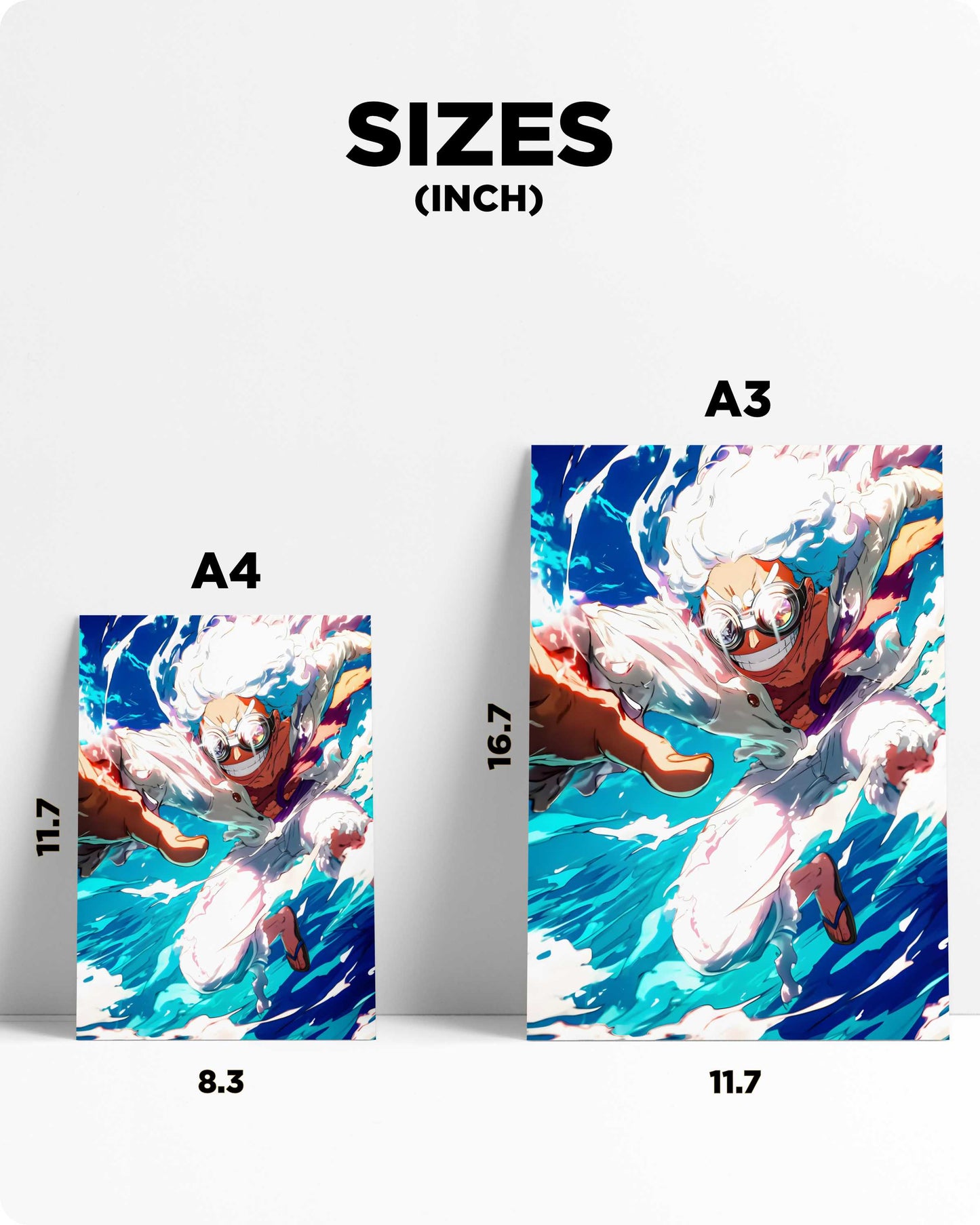One Piece Luffy Gear 5 Metal Poster