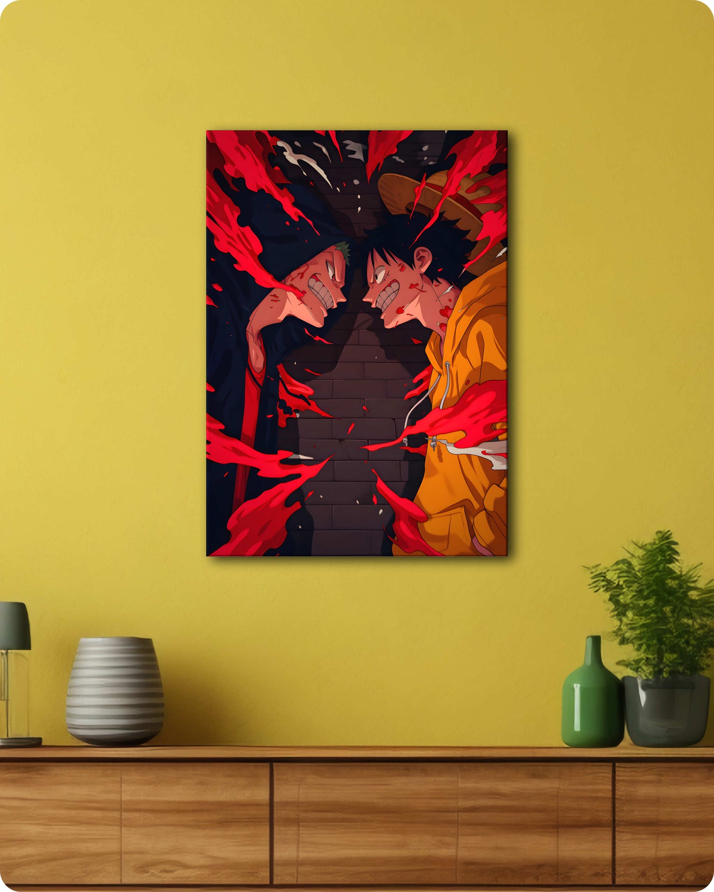 One Piece Luffy & Zoro Metal Poster