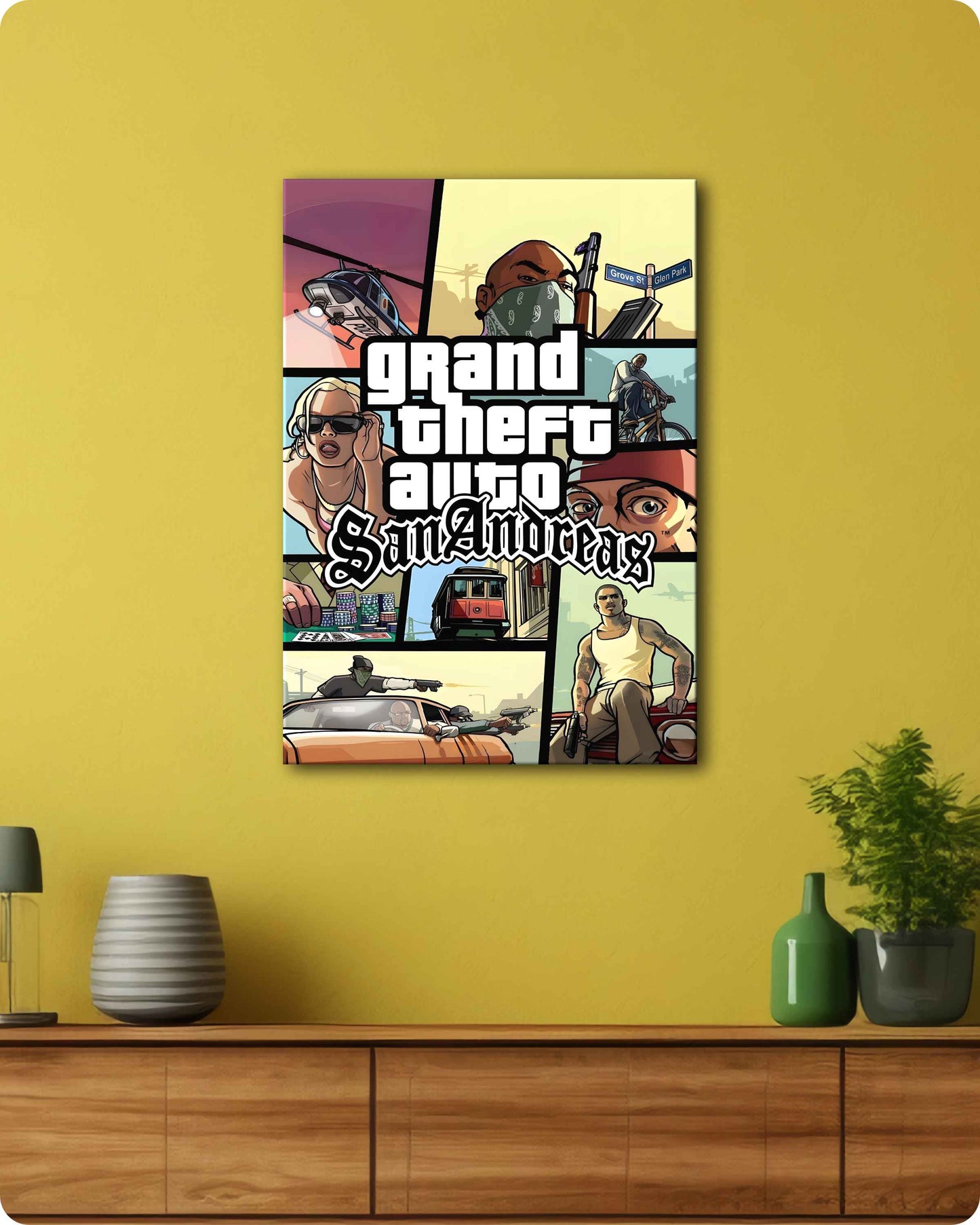 GTA San Andreas Metal Poster – Rockstar Games