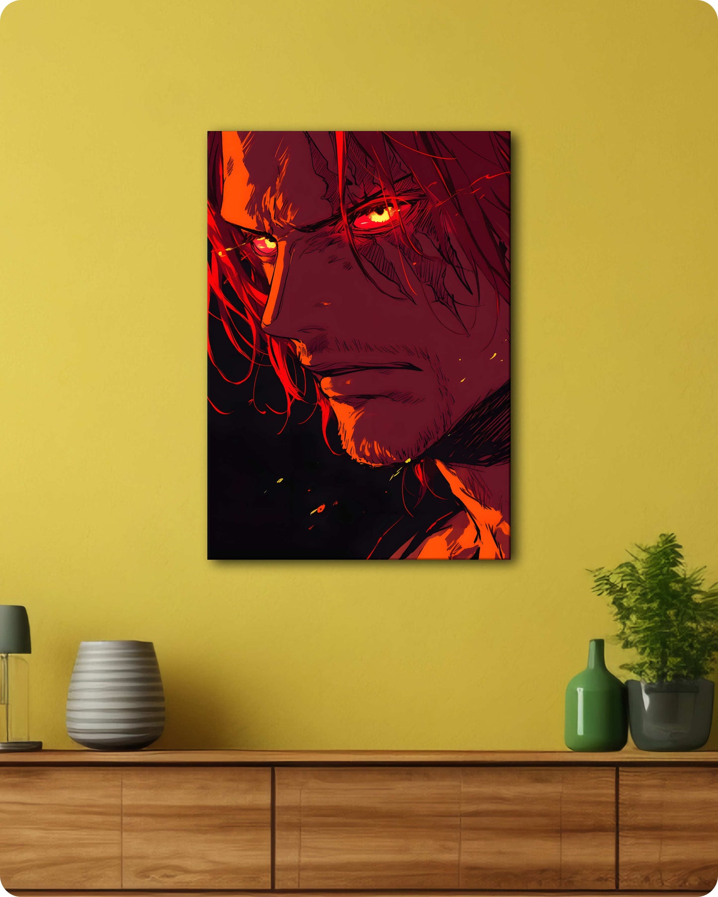 One Piece Shanks Metal Poster – Red-Haired Pirate