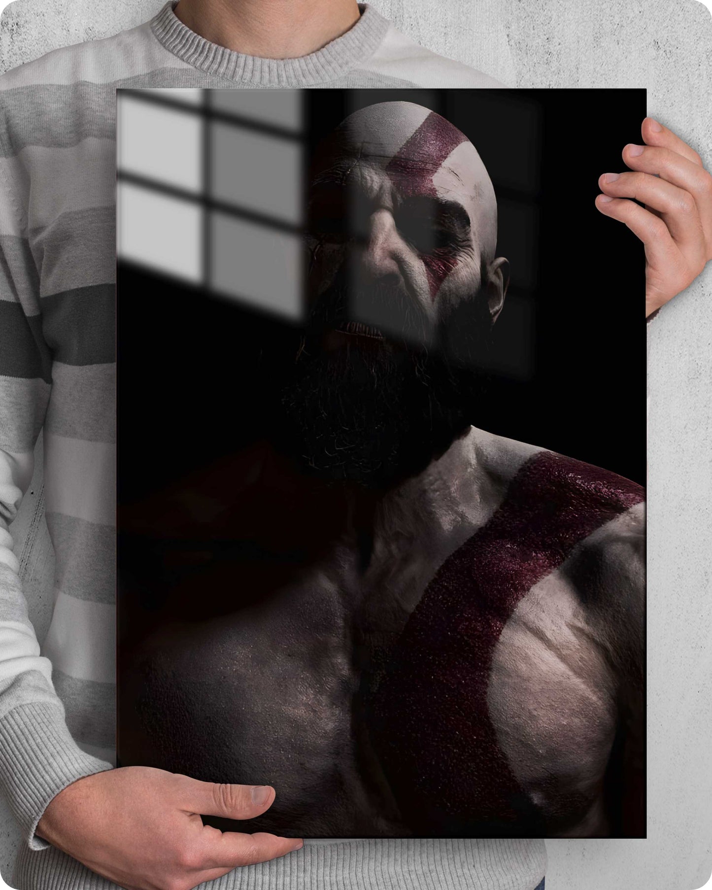 God of War Ragnarok Kratos Metal Poster