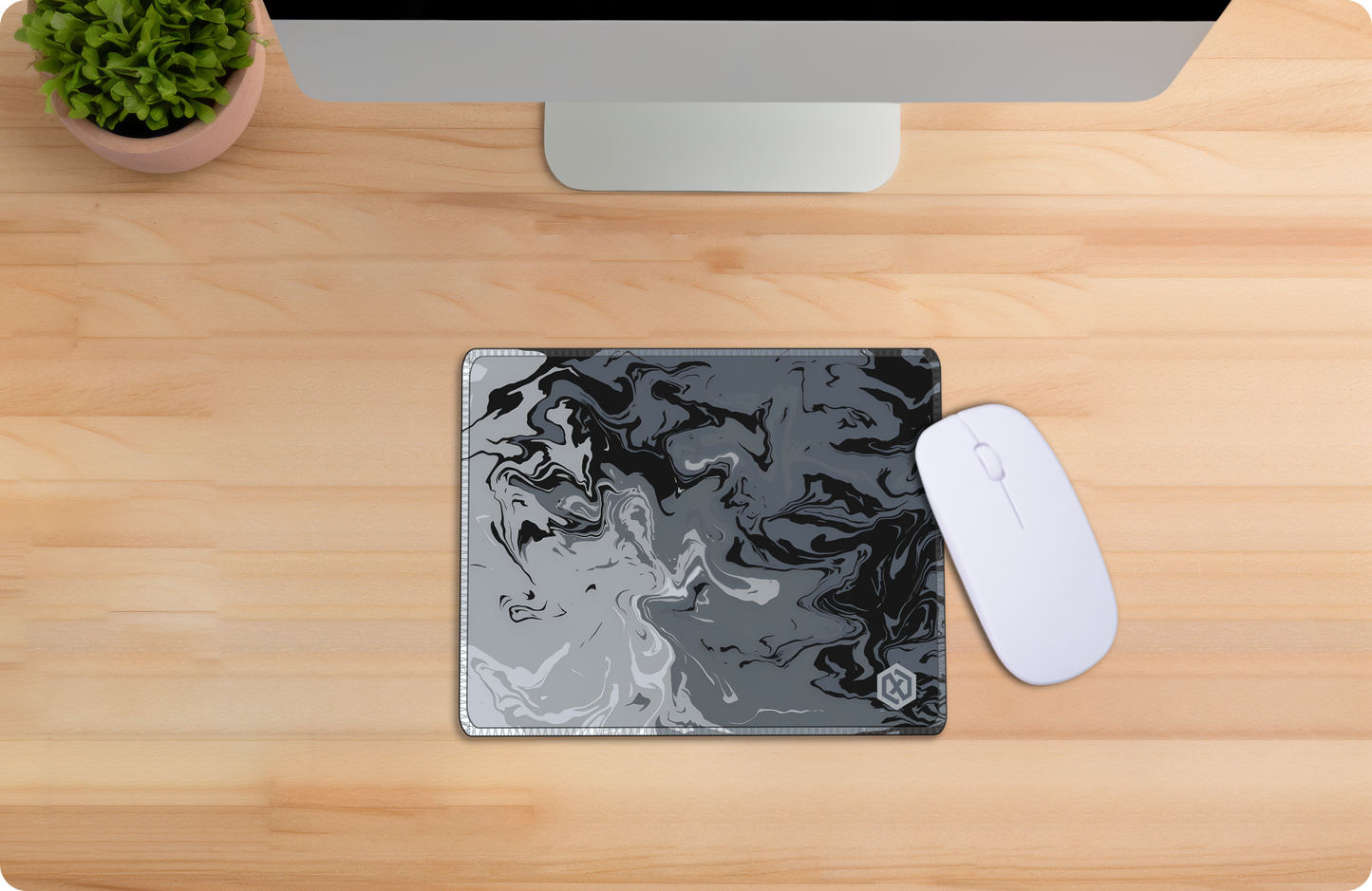 Color Burst Deskmat – Abstract Paint Swirl Design