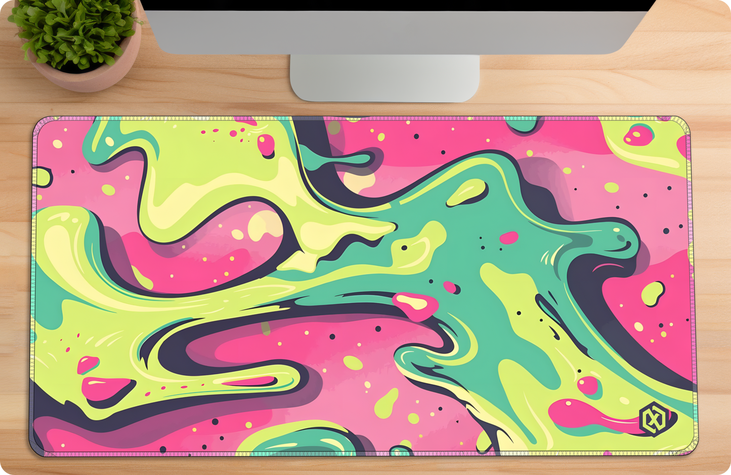 Graffiti Splash Deskmat - Abstract Neon