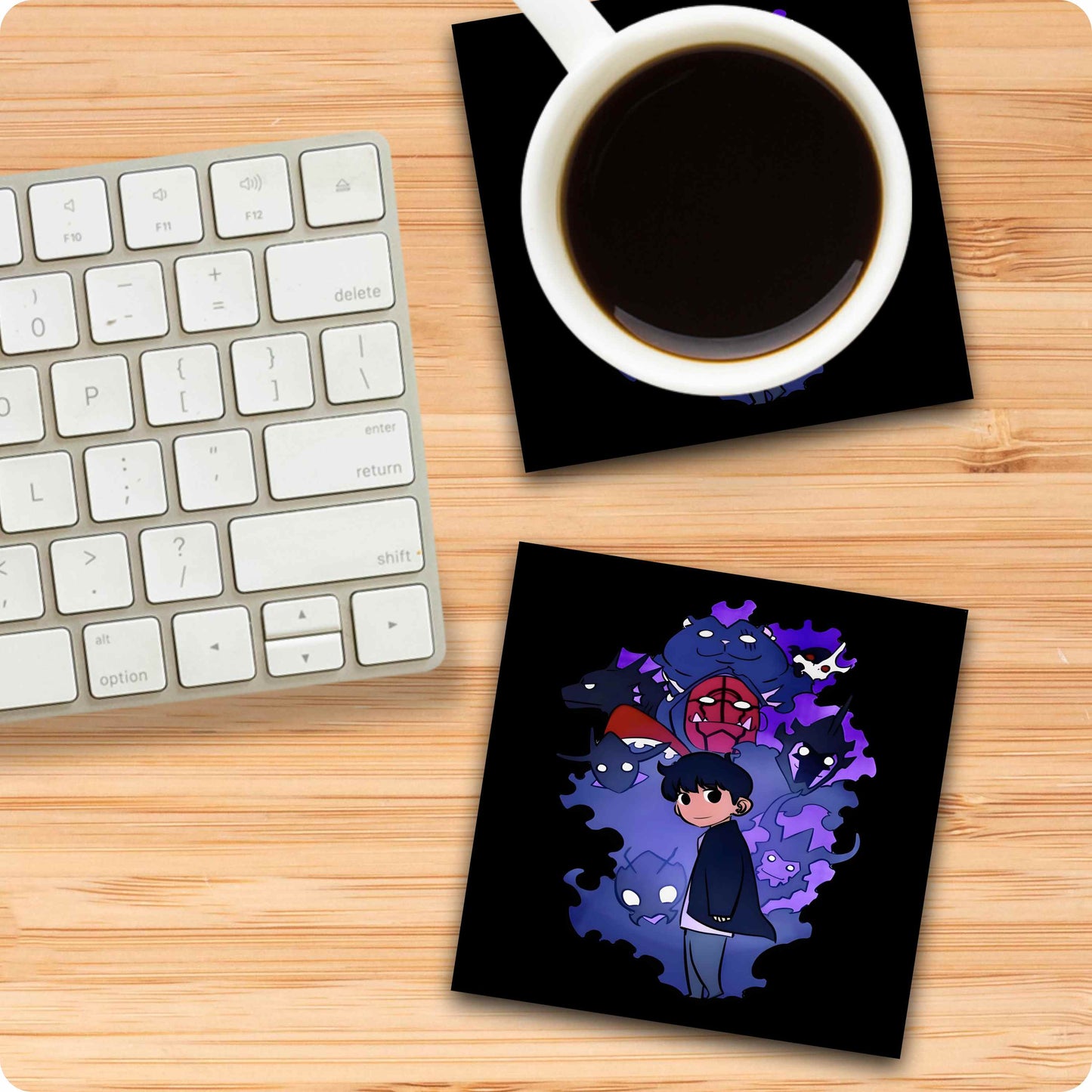 Solo Leveling Jin-Woo & Shadows Chibi Coaster