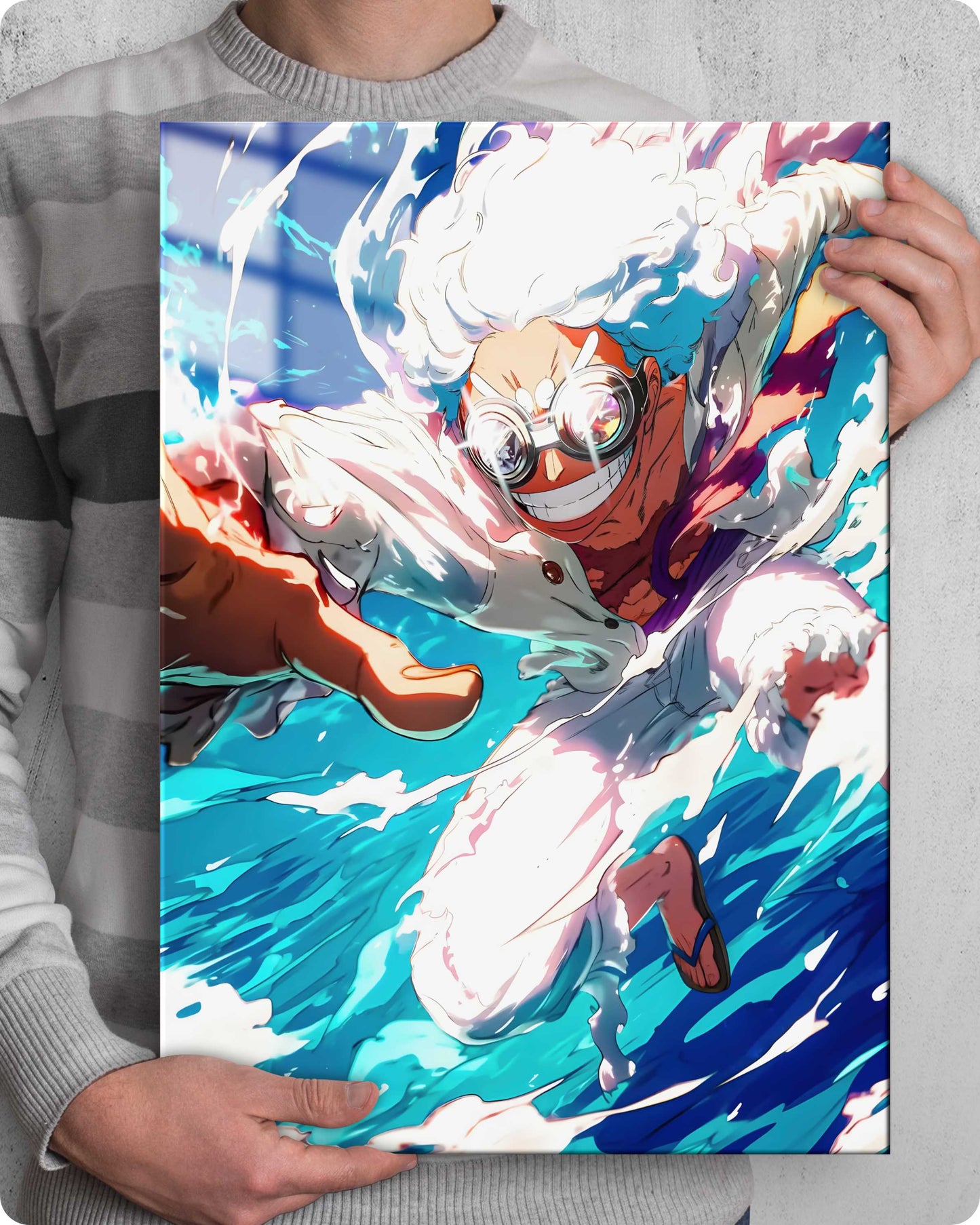 One Piece Luffy Gear 5 Metal Poster