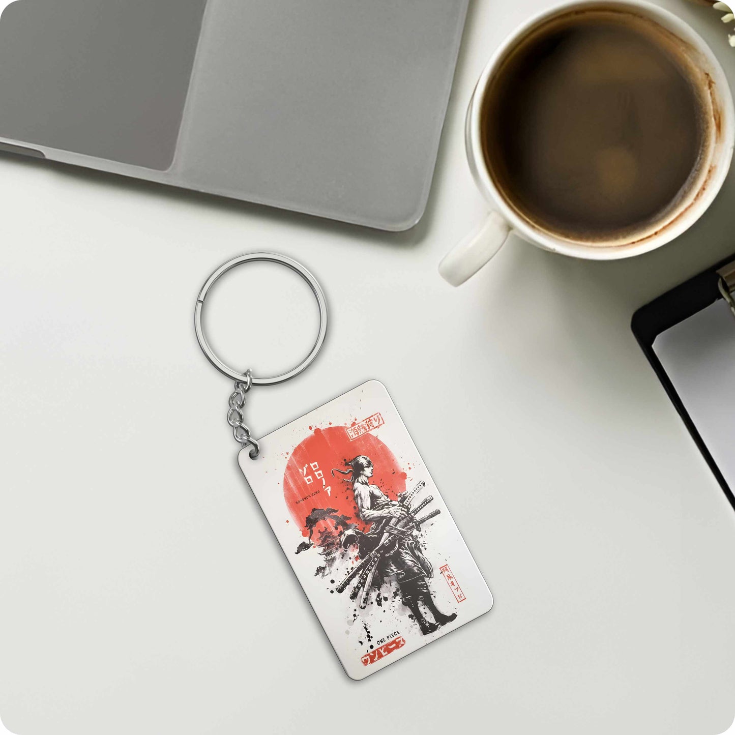 One Piece Zoro Anime Keychain – Three-Sword Style