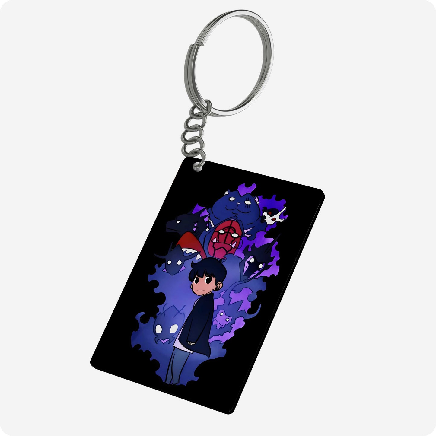 Solo Leveling Jin-Woo & Shadows Chibi Anime Keychain