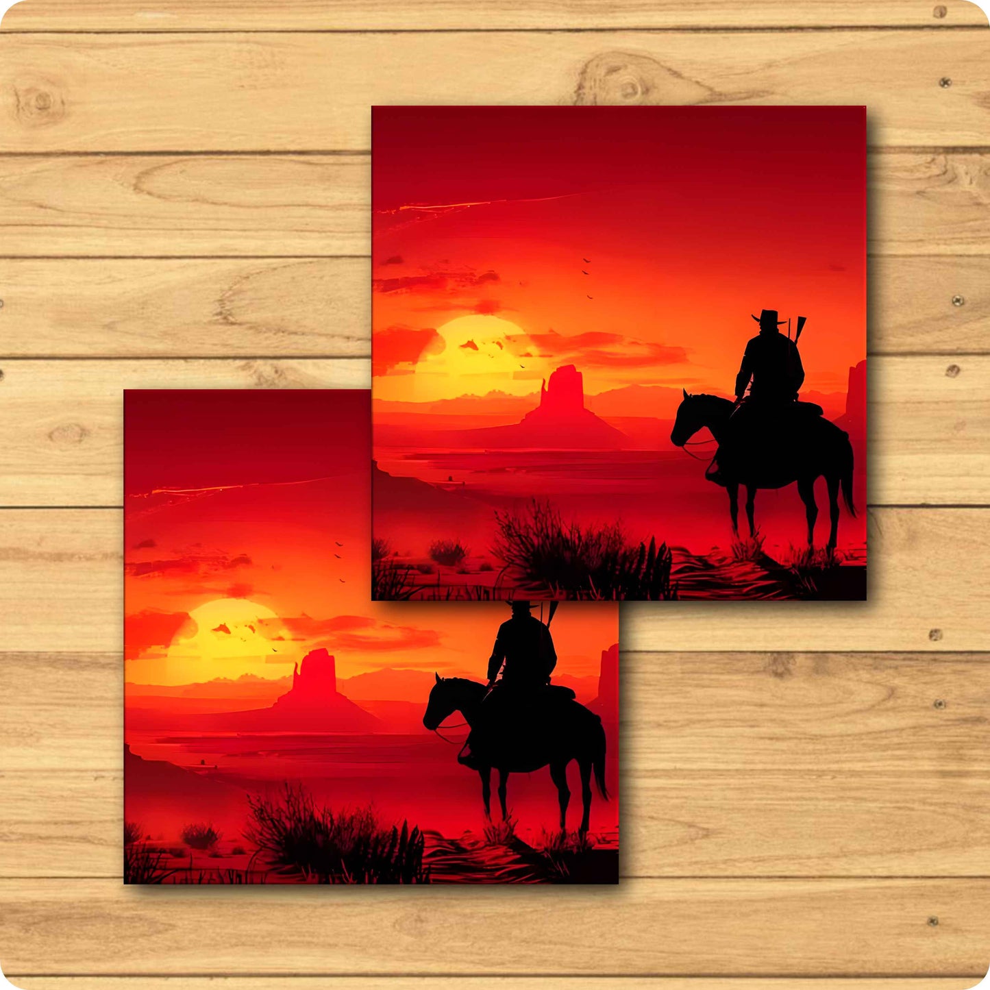 RDR2 Coaster - Western Sunset View