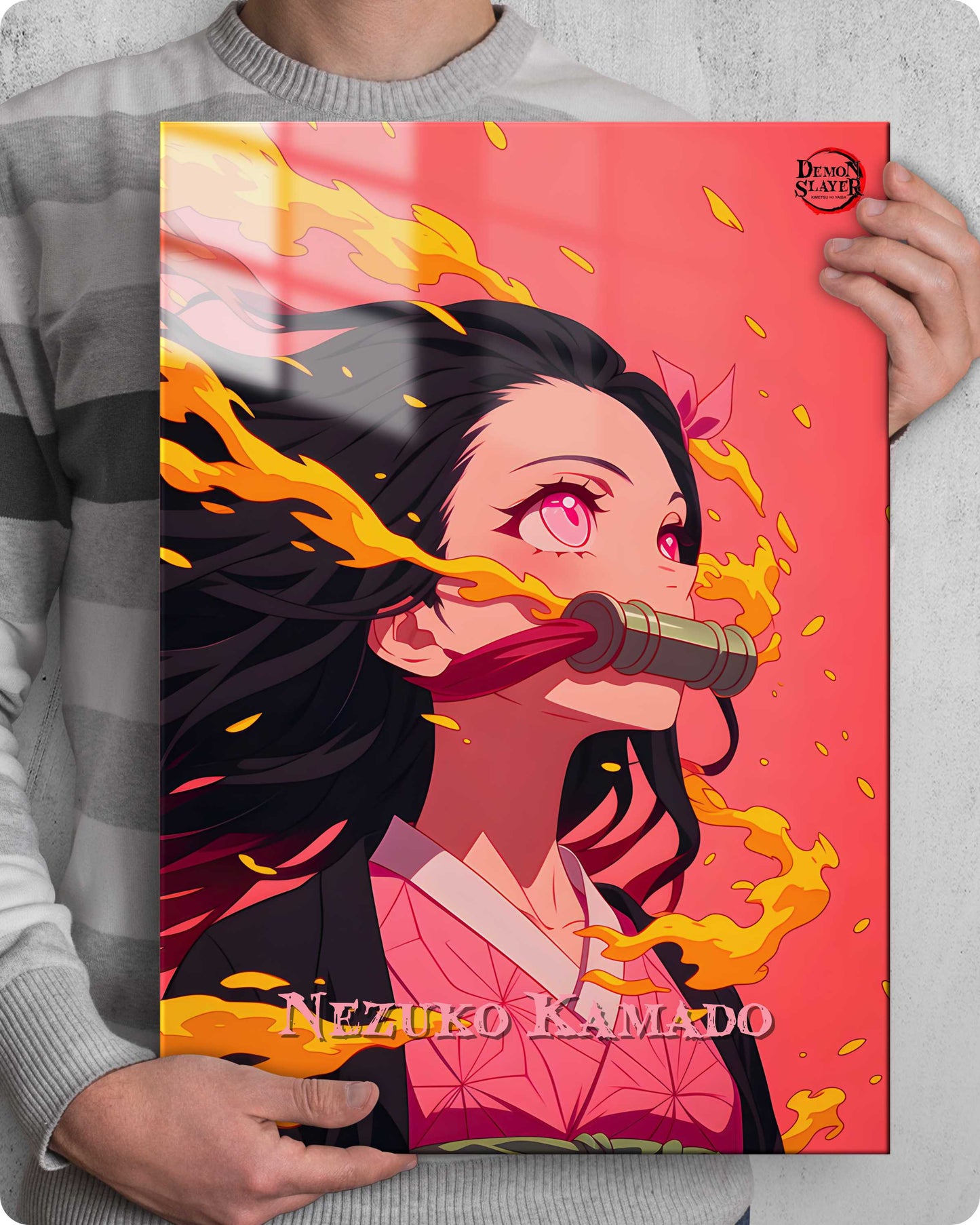 Demon Slayer Nezuko Metal Poster – Blood Demon Art
