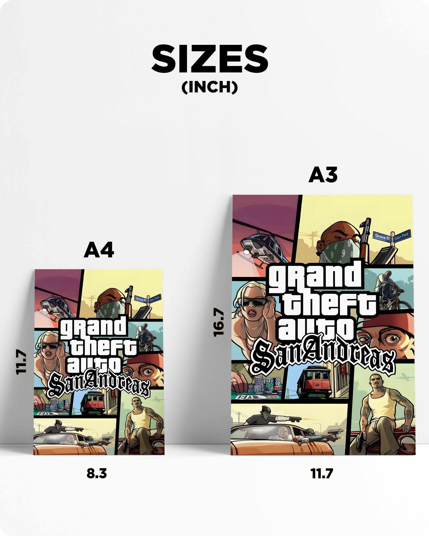 GTA San Andreas Metal Poster – Rockstar Games
