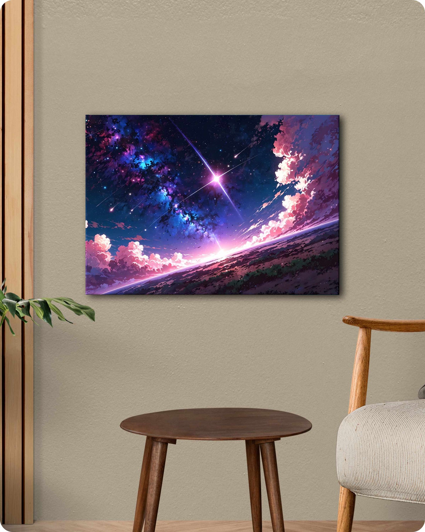 Starry Light Landscape Metal Poster