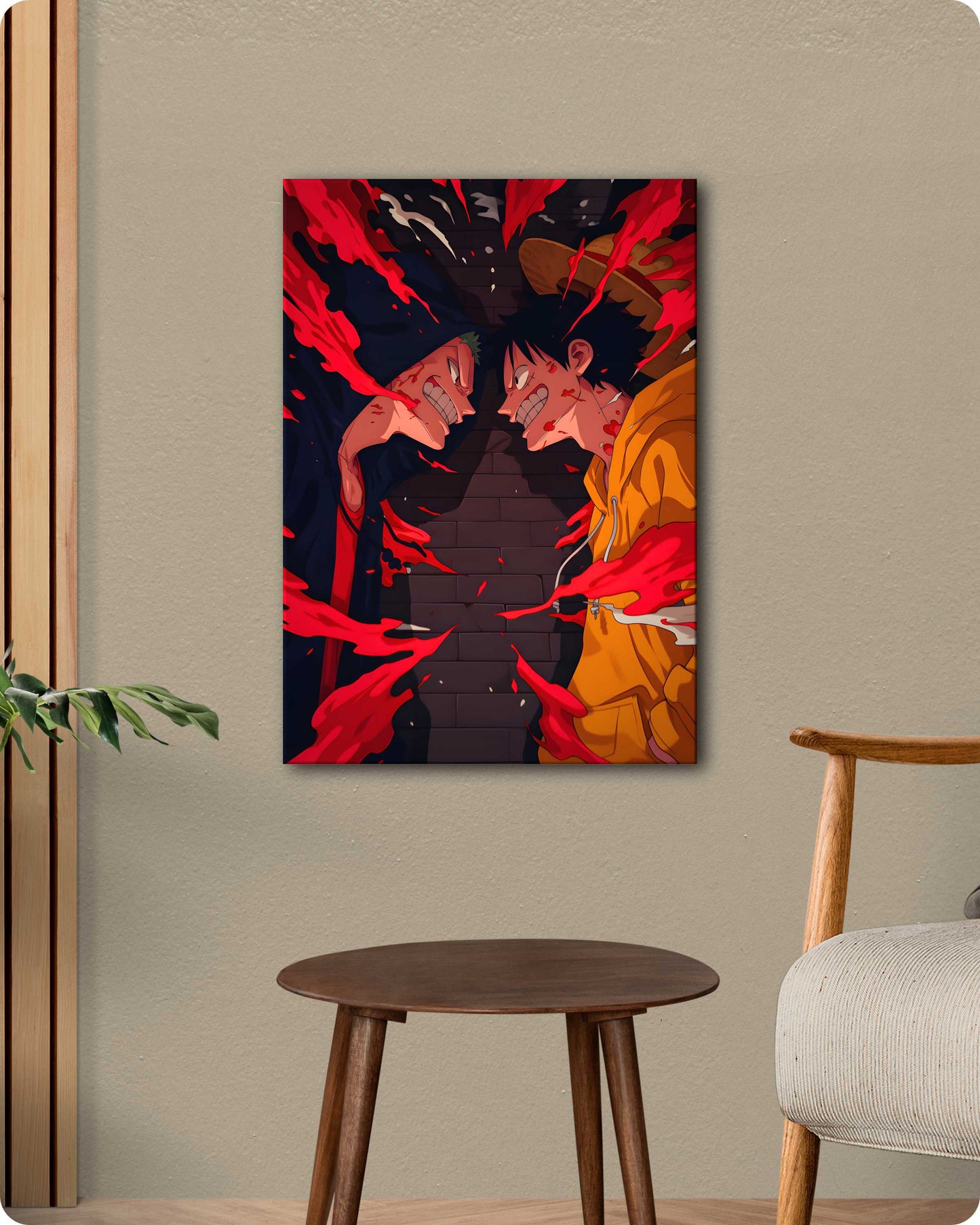 One Piece Luffy & Zoro Metal Poster