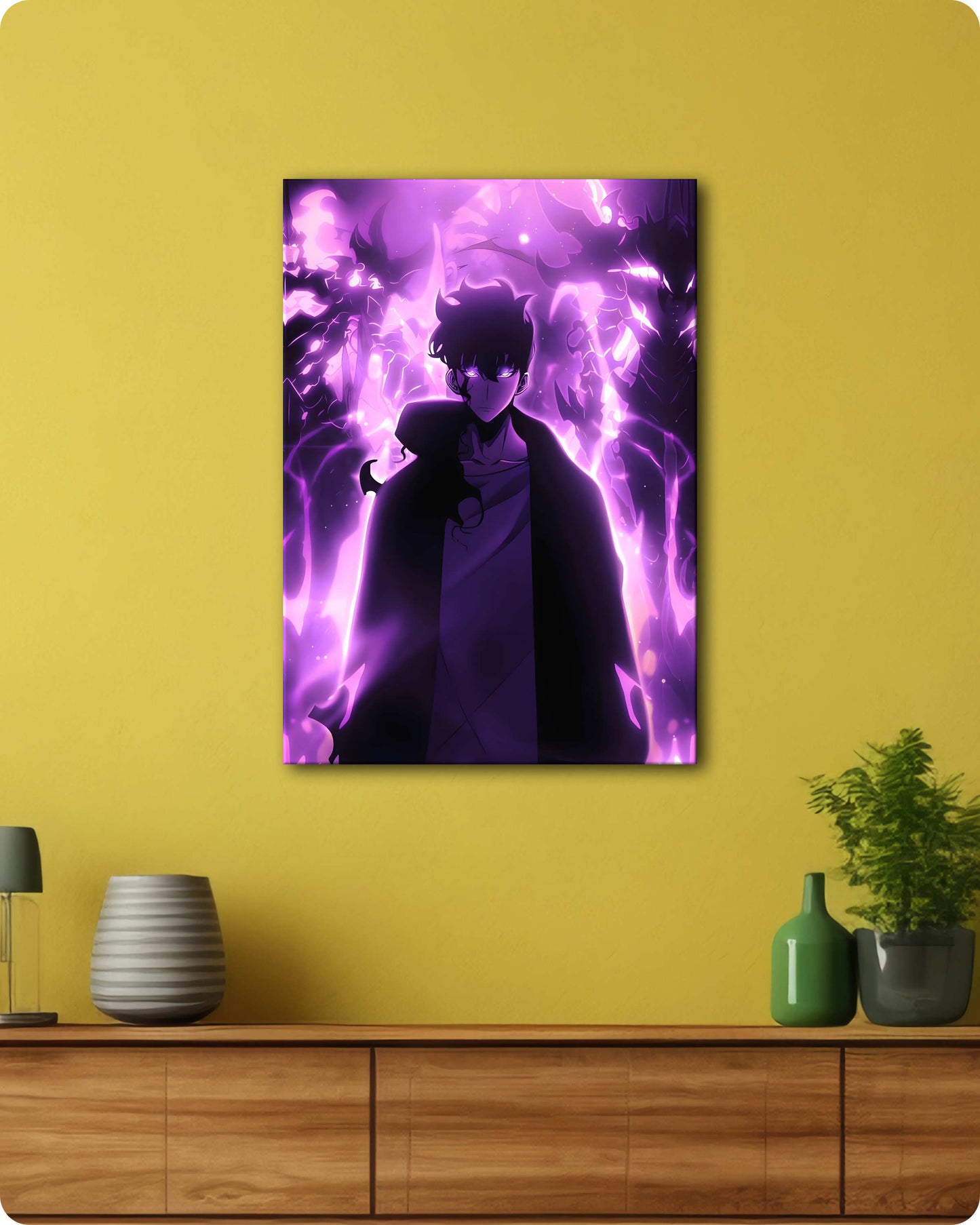 Solo Leveling Metal Poster – Jin-Woo Shadow Monarch