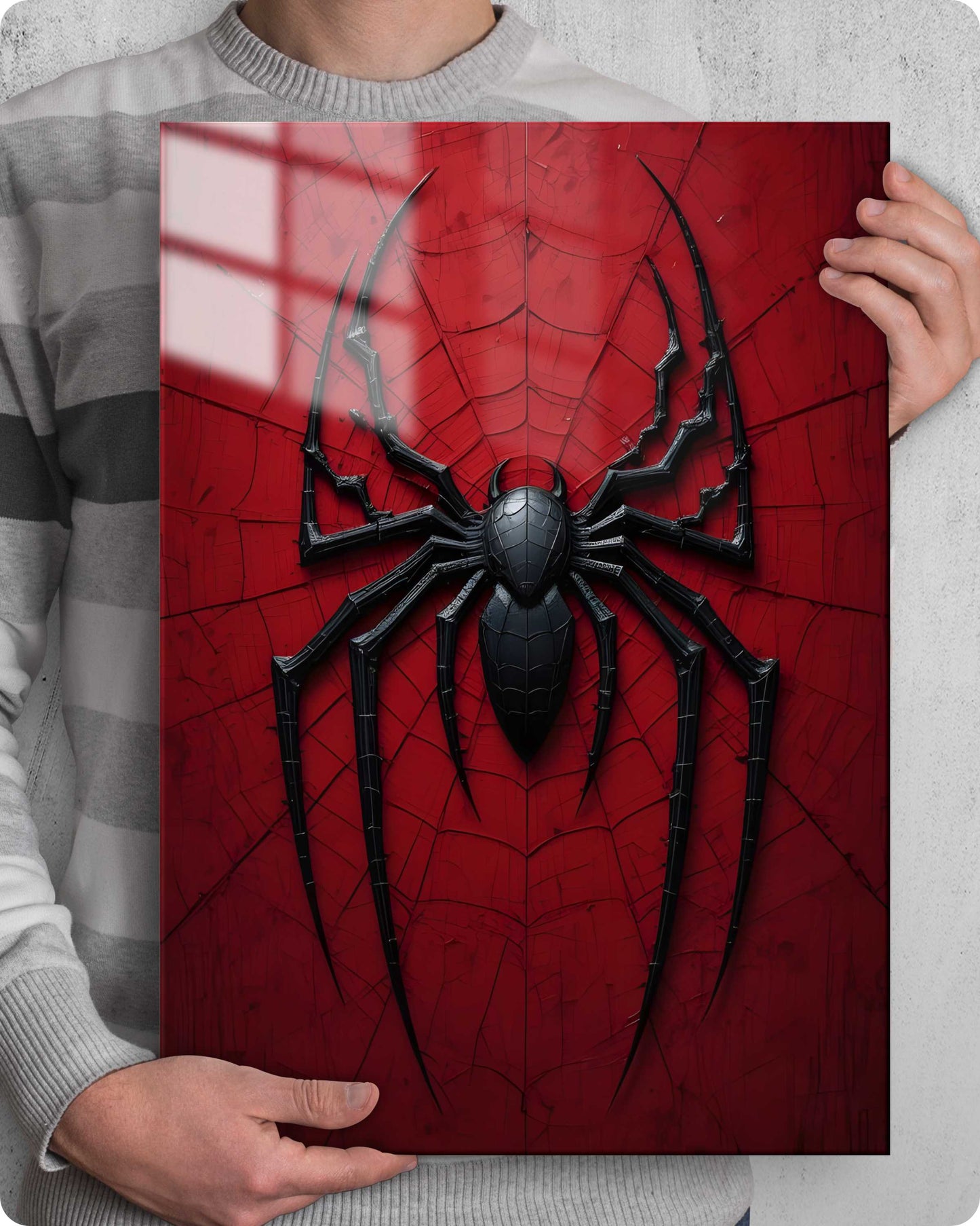 Spiderman Logo Metal Poster – Marvel Superhero