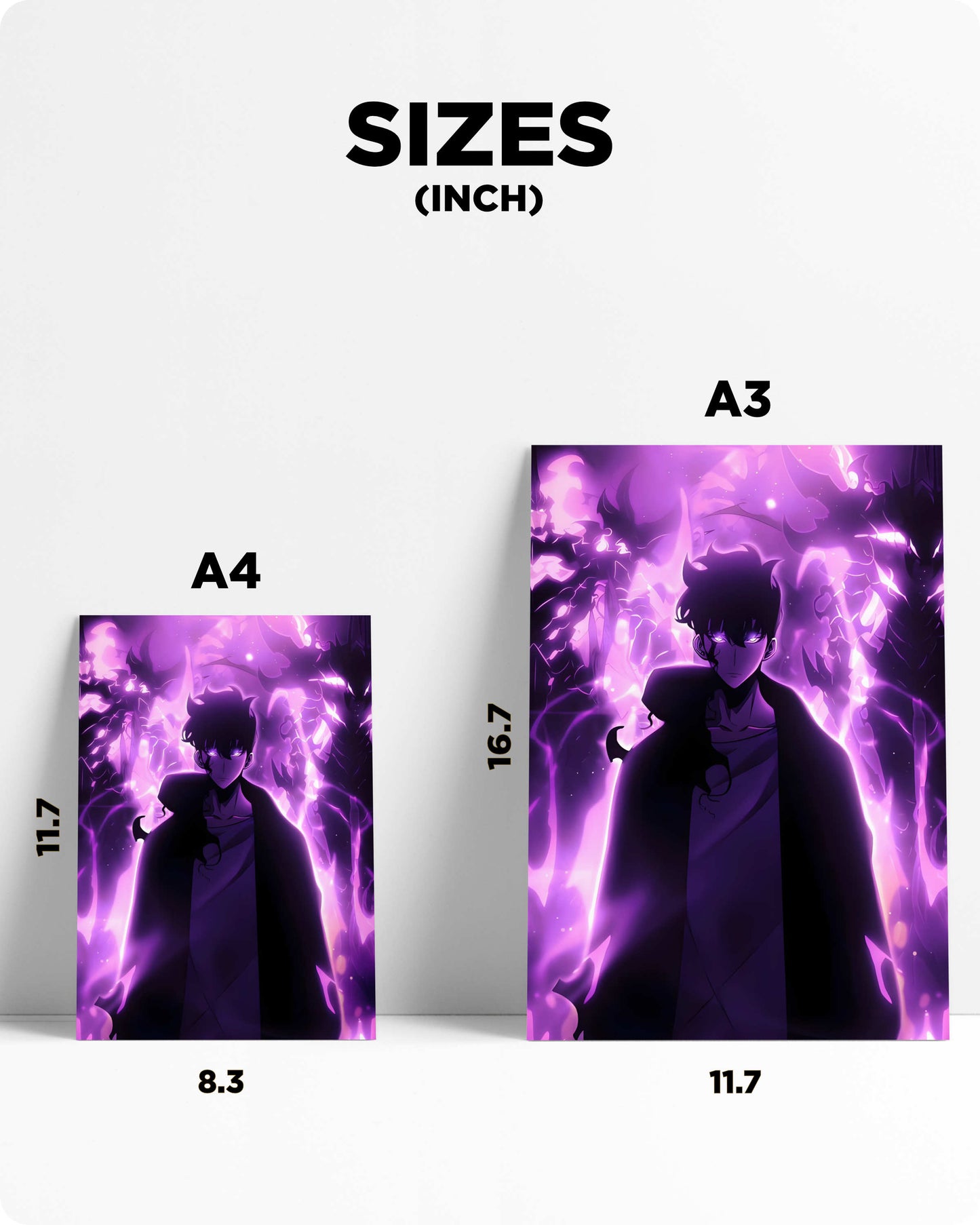 Solo Leveling Metal Poster – Jin-Woo Shadow Monarch