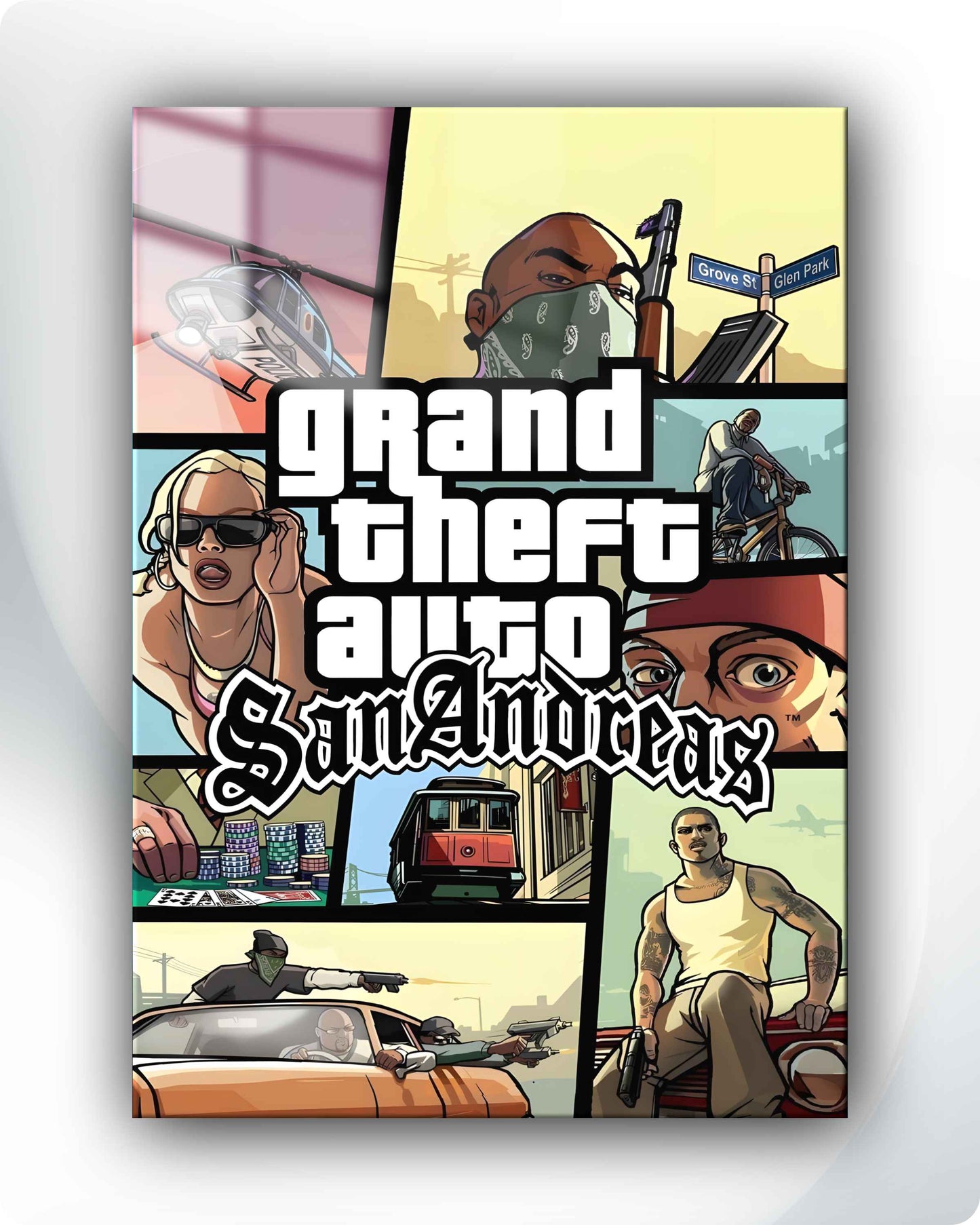 GTA San Andreas Metal Poster – Rockstar Games