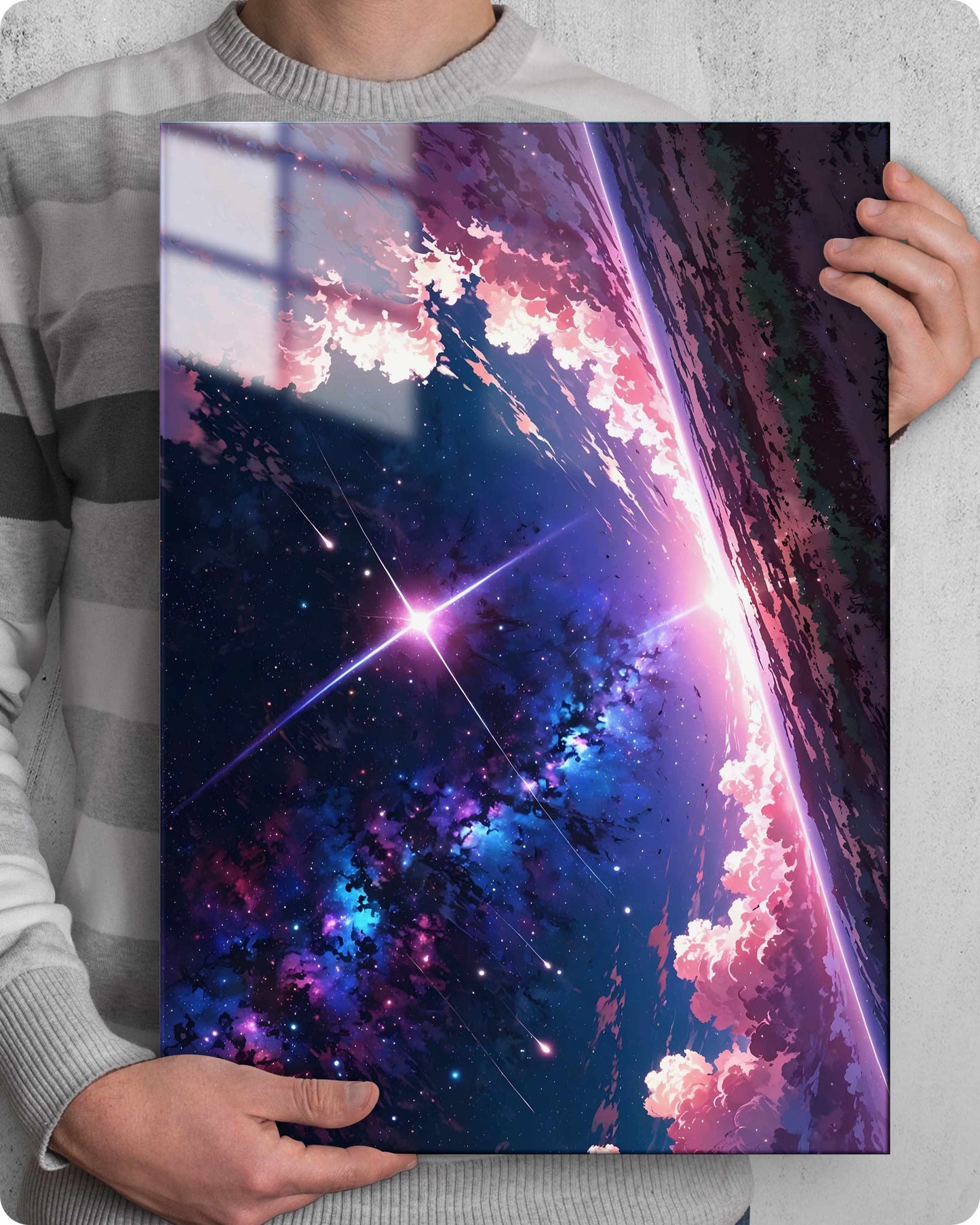 Starry Light Landscape Metal Poster