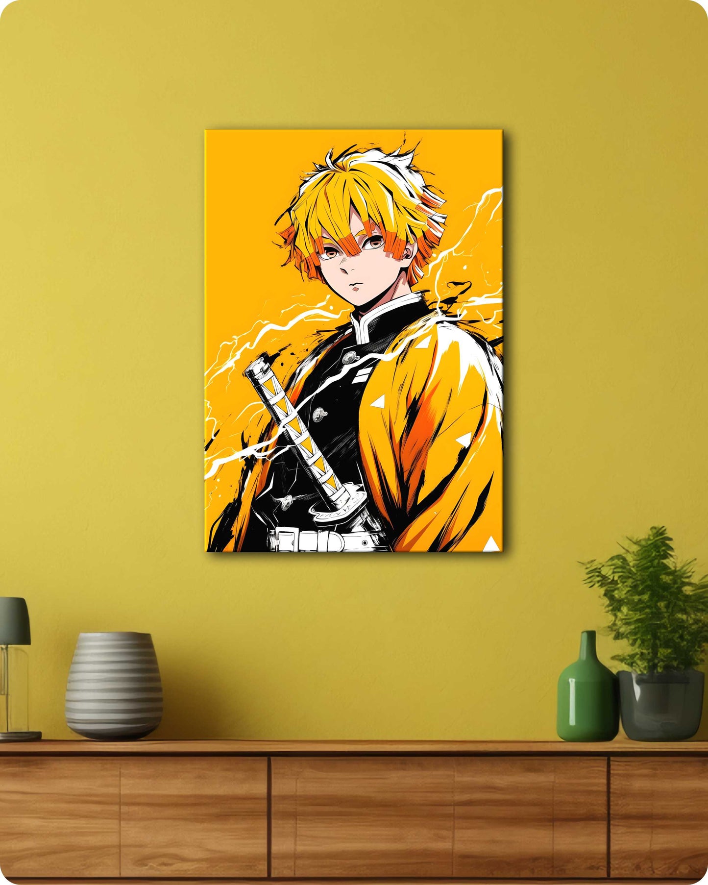 Demon Slayer Zenitsu Metal Poster – Thunder Breathing