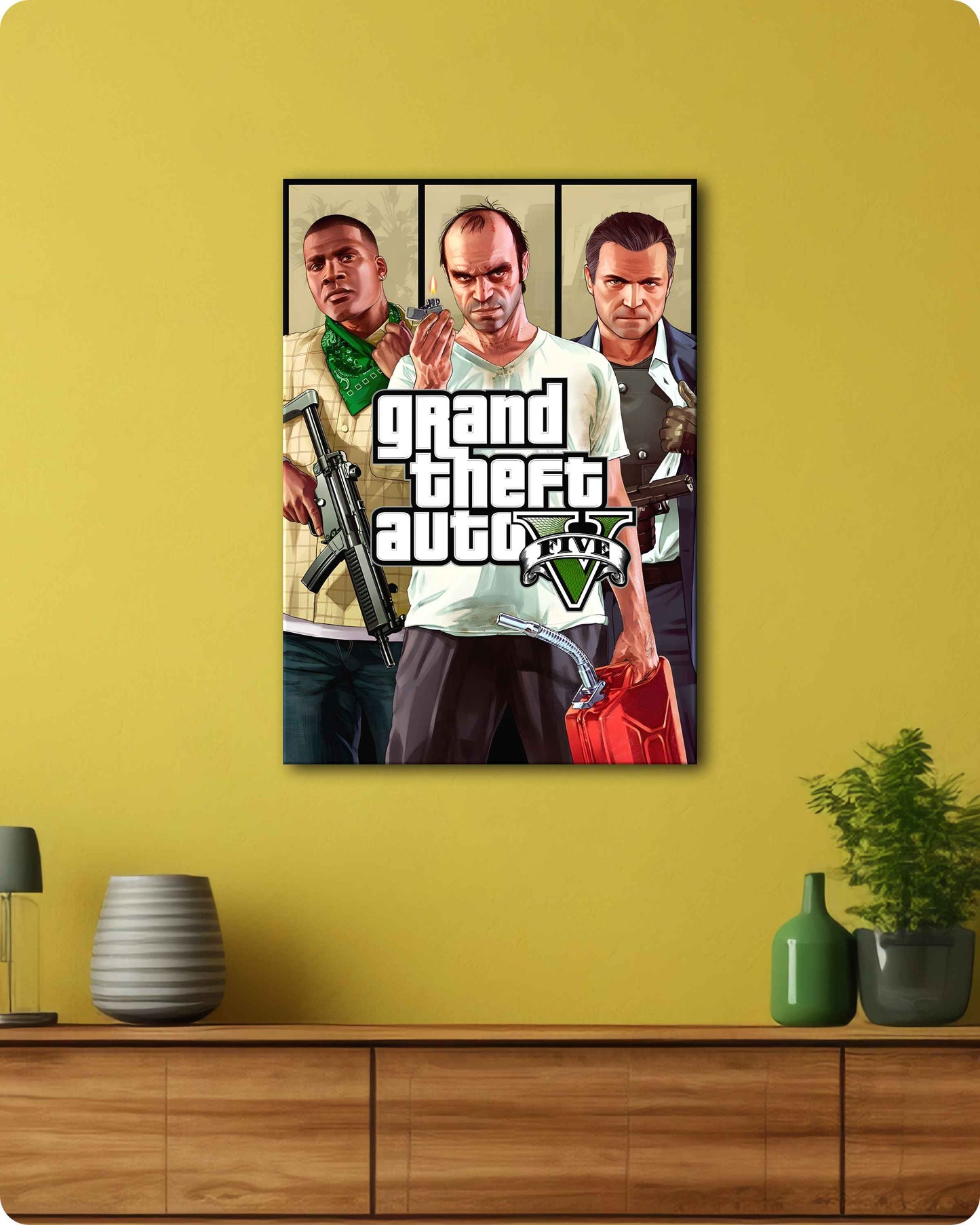GTA V Big Three Metal Poster – Rockstar Games