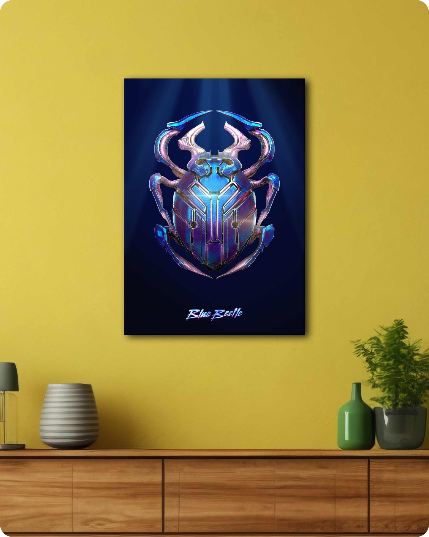 Blue Beetle Metal Poster – DC Superhero