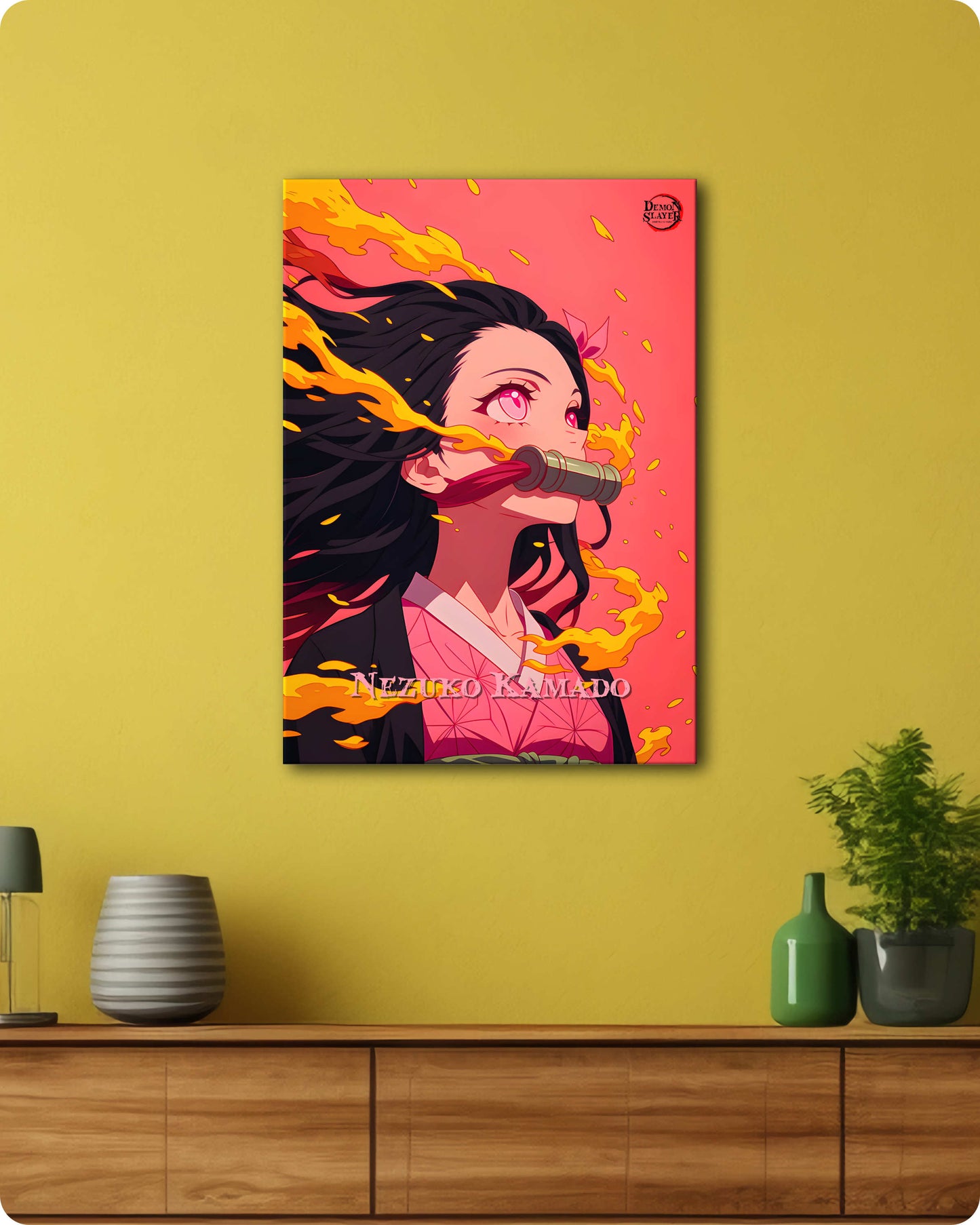 Demon Slayer Nezuko Metal Poster – Blood Demon Art