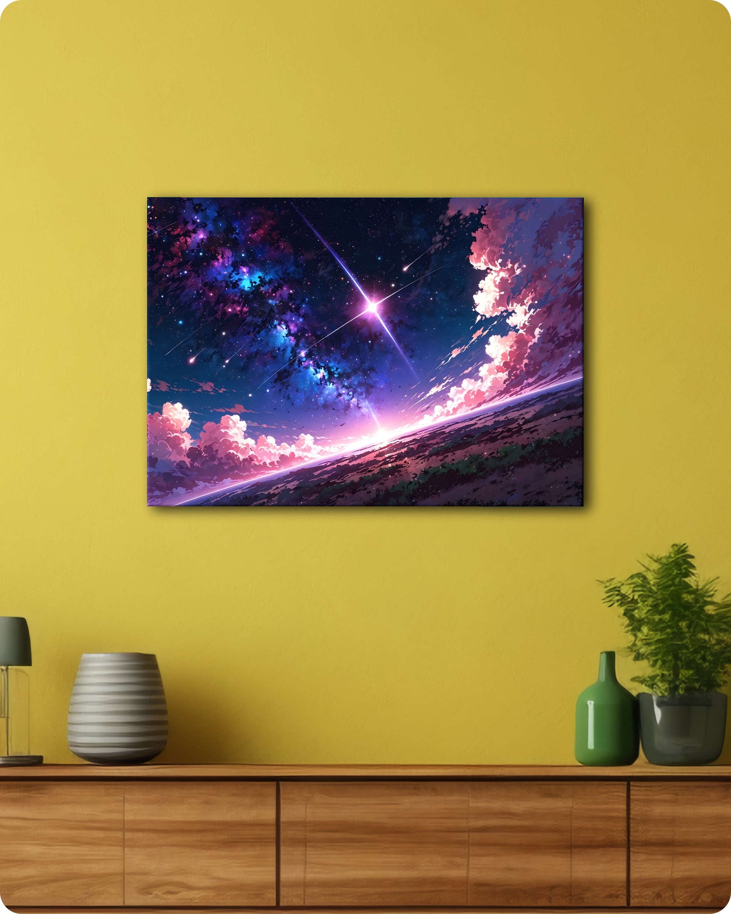 Starry Light Landscape Metal Poster