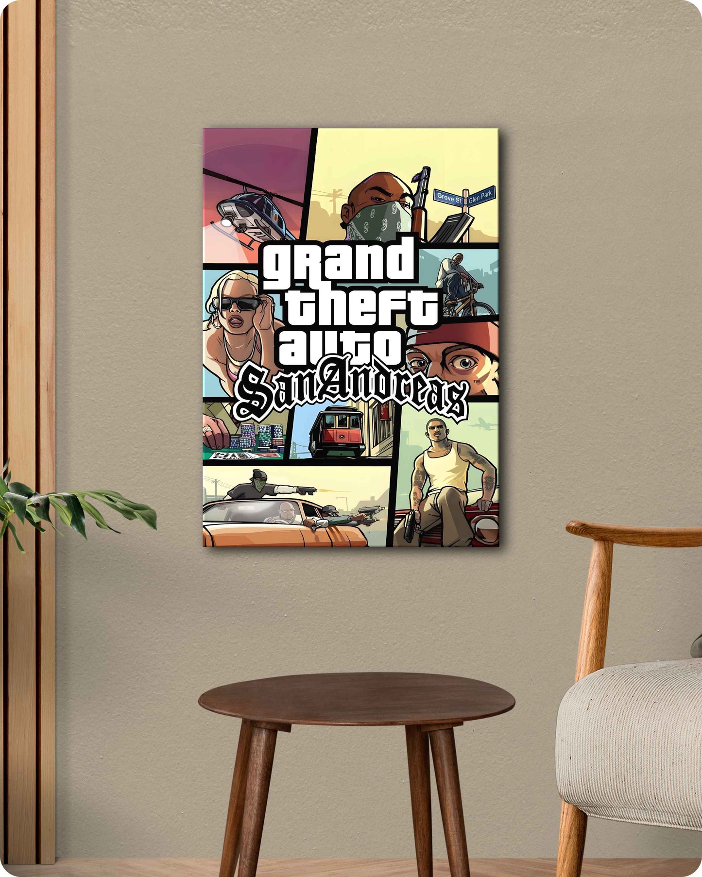 GTA San Andreas Metal Poster – Rockstar Games