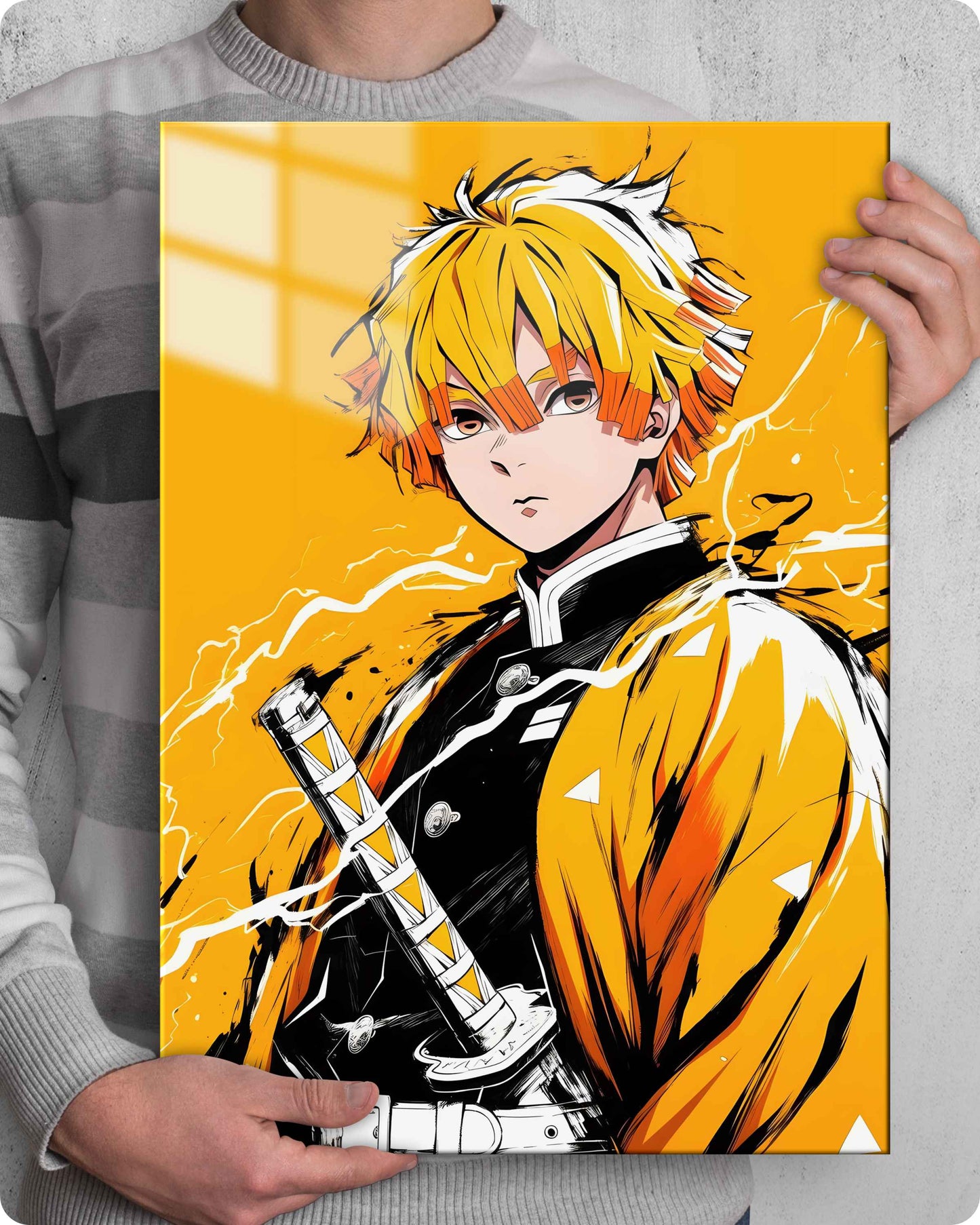 Demon Slayer Zenitsu Metal Poster – Thunder Breathing