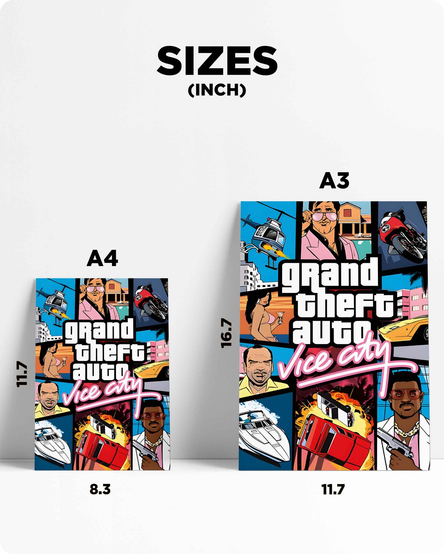 GTA Vice City Metal Poster - Rockstar Games
