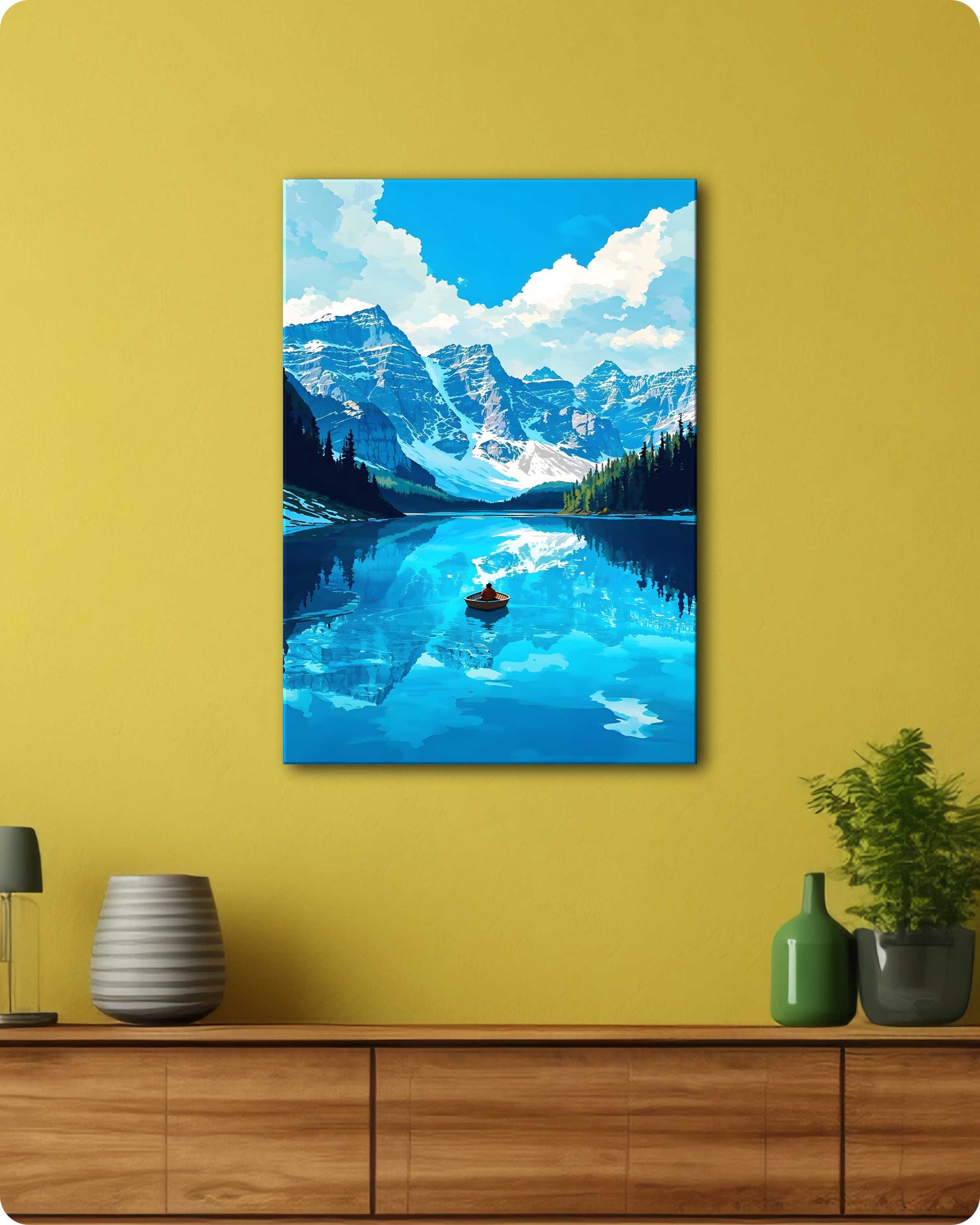 Mountain & Water Scenery Metal Poster