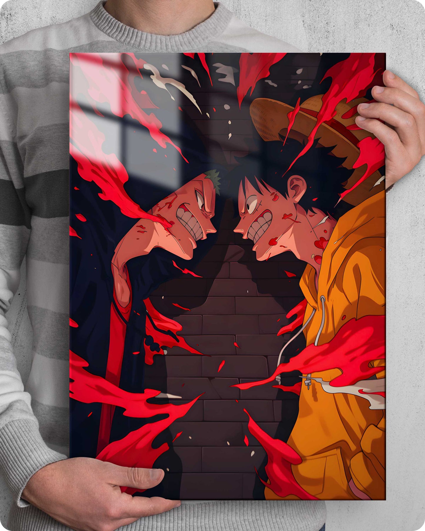One Piece Luffy & Zoro Metal Poster