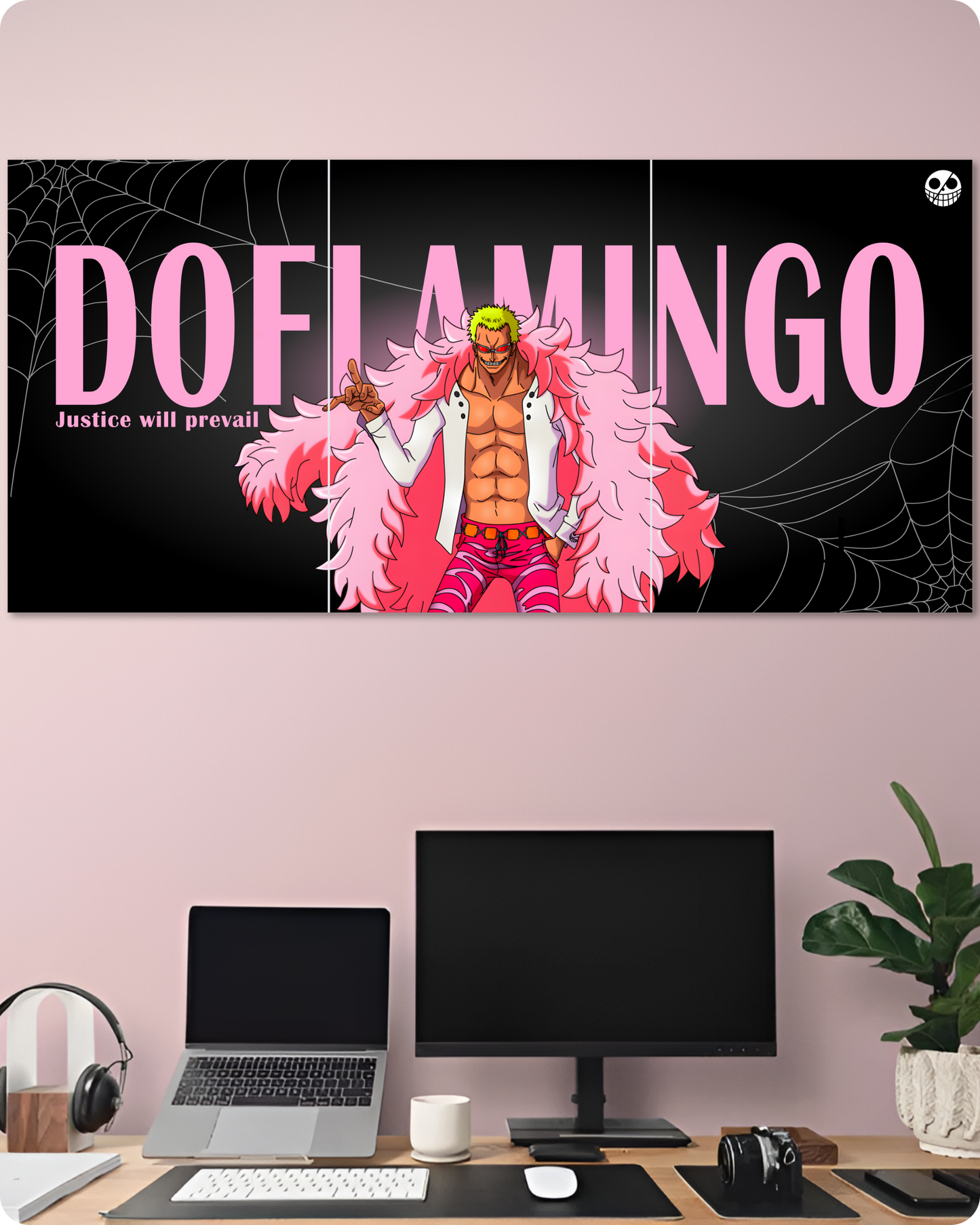 One Piece Doflamingo Anime Poster - 3 Piece Split Set