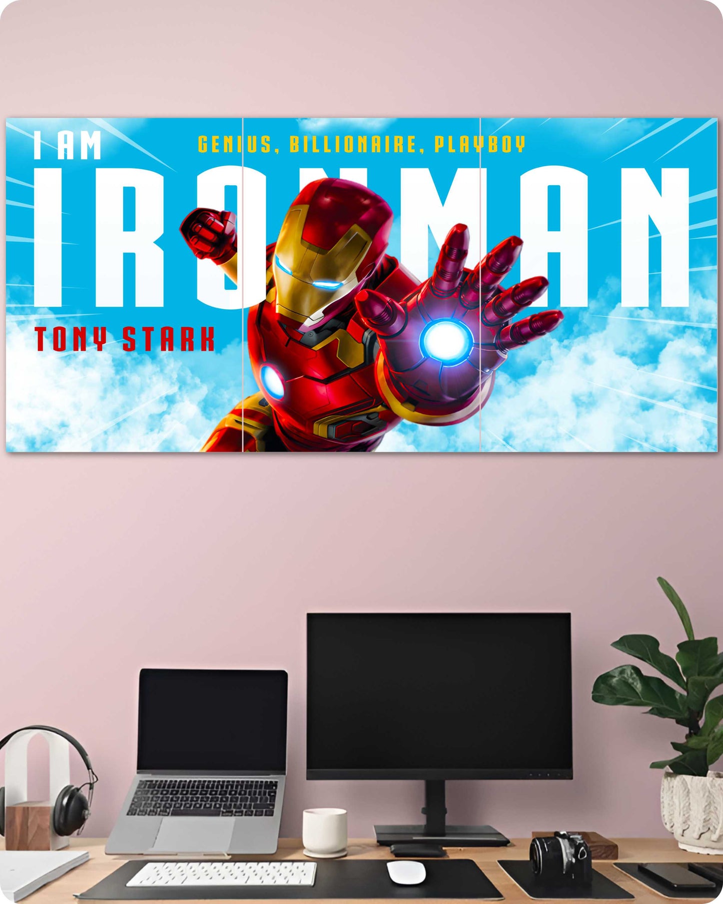 Ironman Poster Marvel Superhero - 3-Piece Split Set