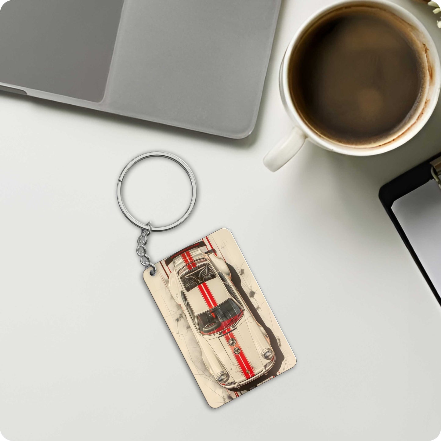 Porsche 911 Car Keychain - supercar