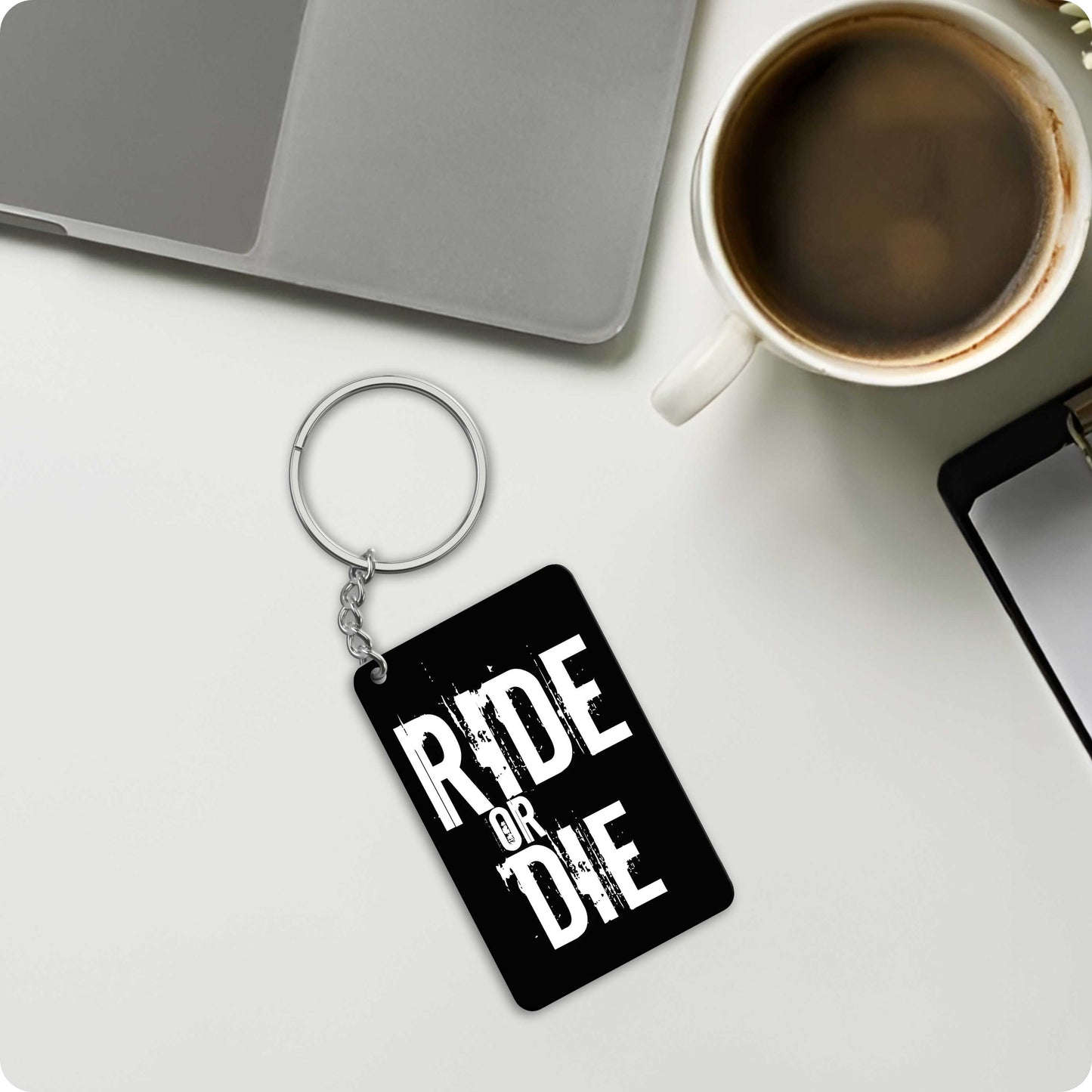 Biker Keychain – Ride or Die Motto