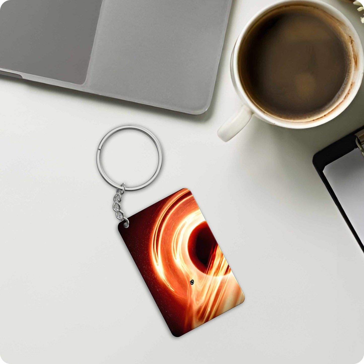 Interstellar Black Hole Space Keychain