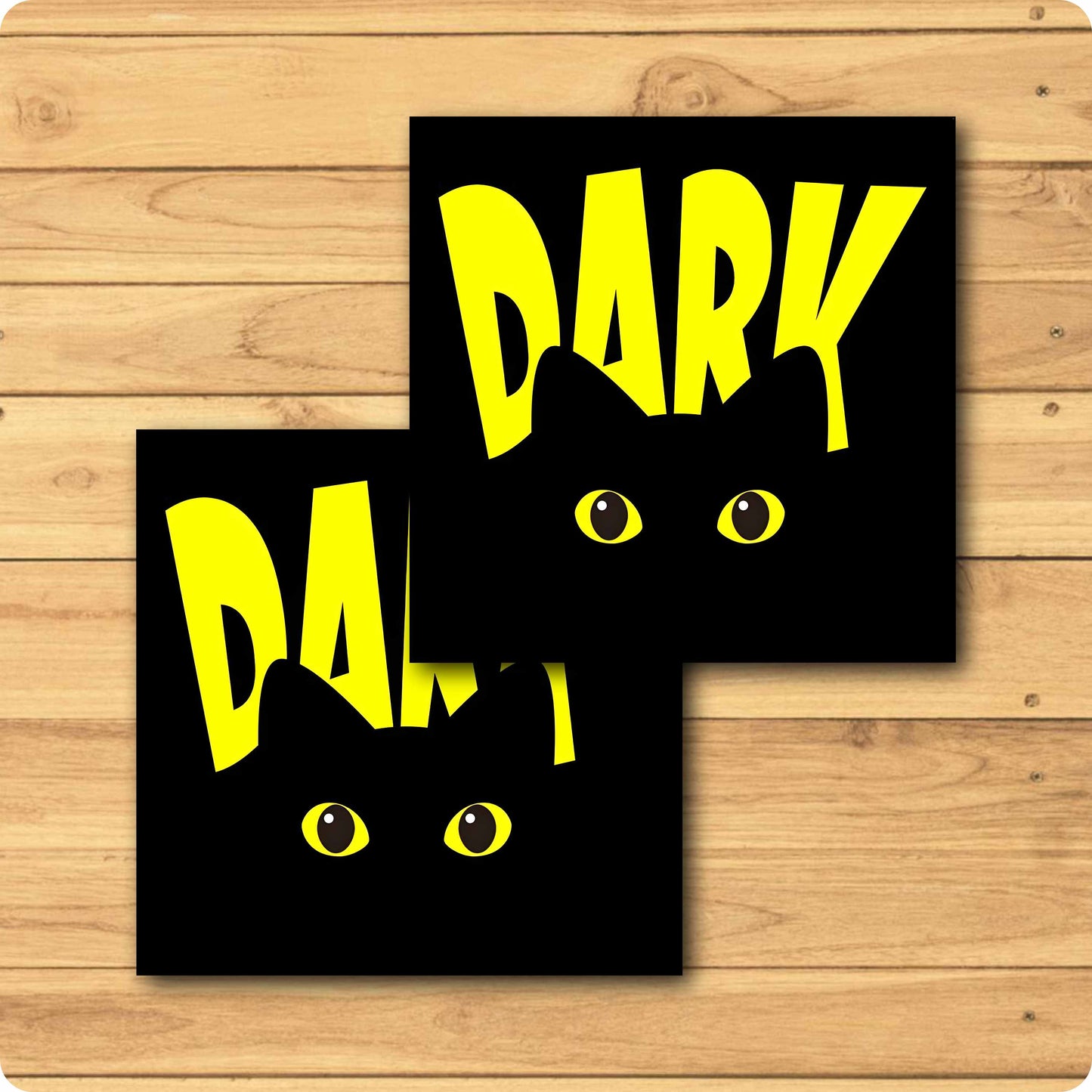 Dark Cat Coaster – Midnight Whiskers