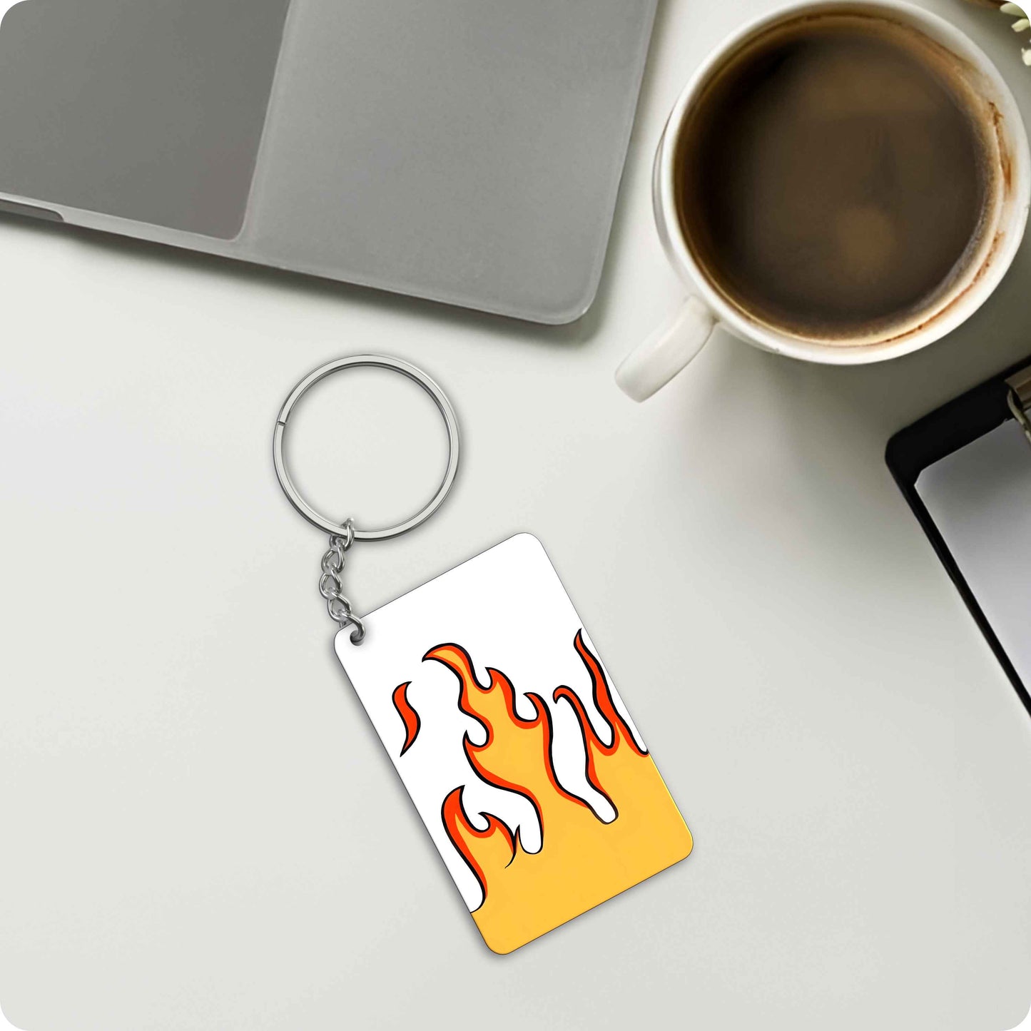 Flaming Fire Keychain – Burn with Style