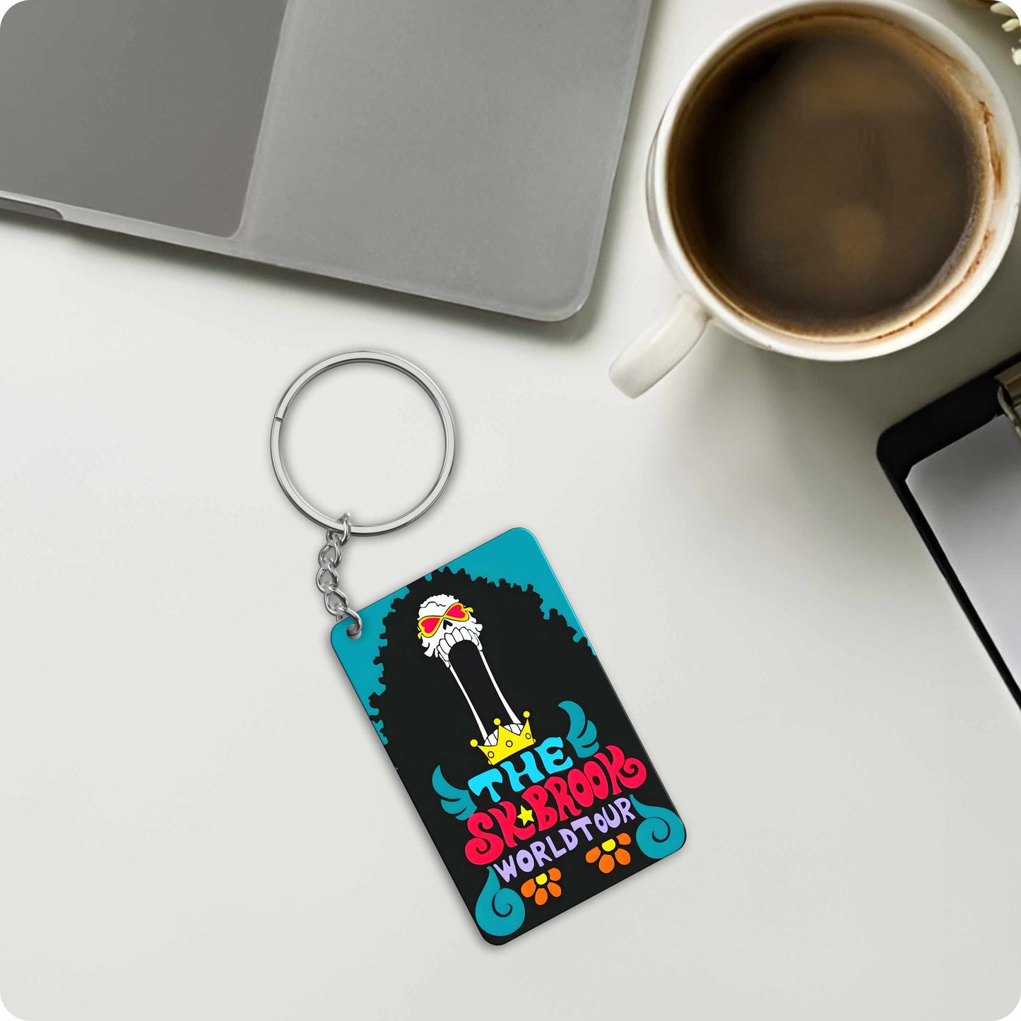 One Piece Soul King Brook Anime Keychain