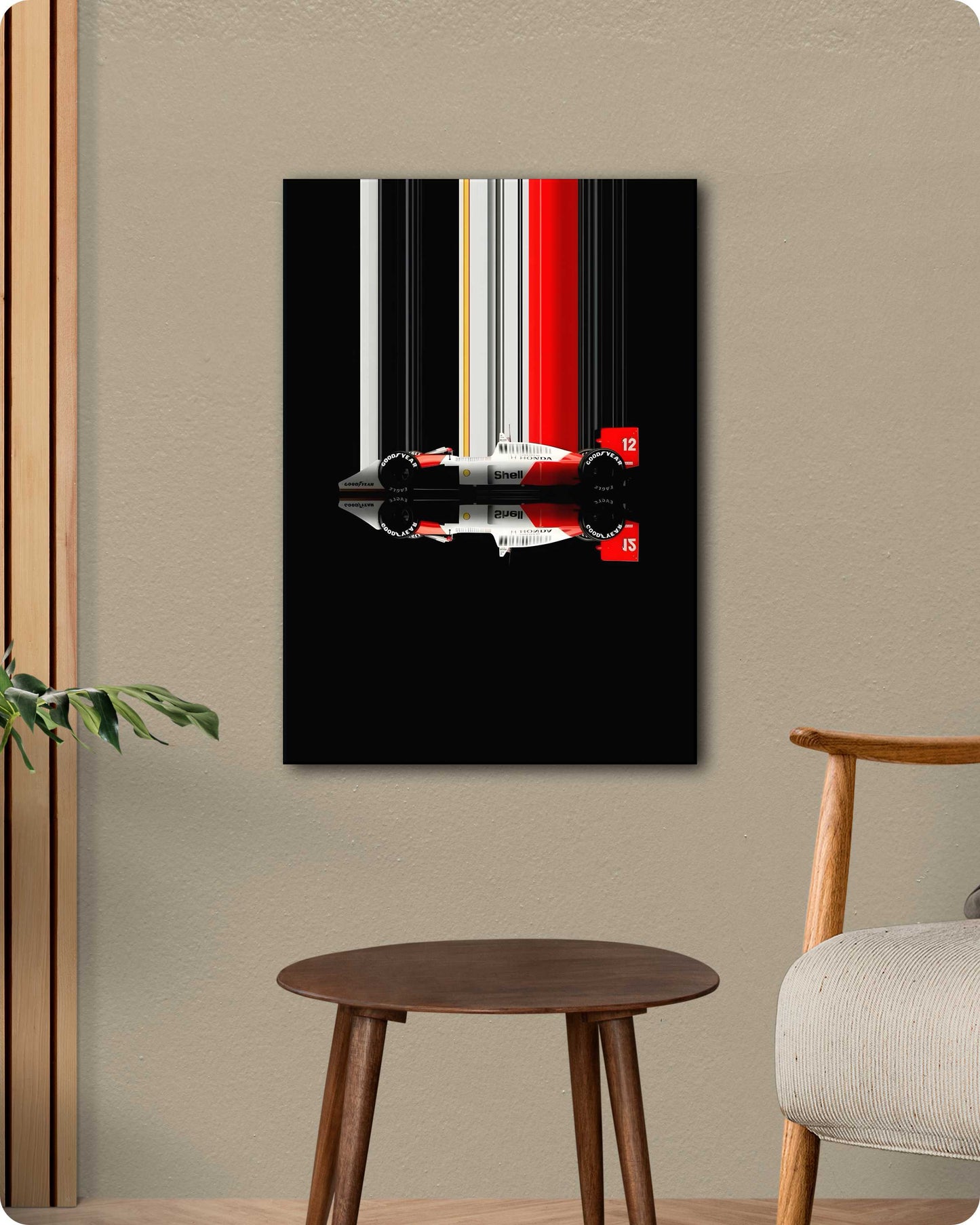 F1 1986 McLaren MP4/2C Metal Poster - Prost & Rosberg