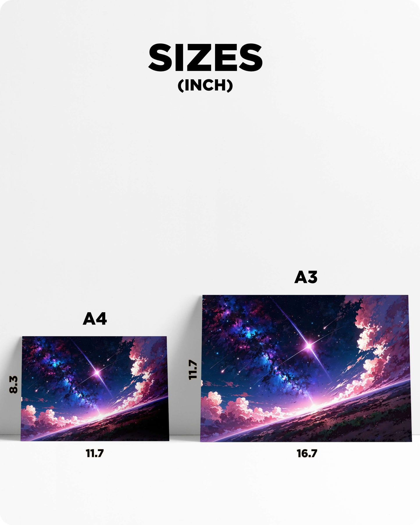 Starry Light Landscape Metal Poster