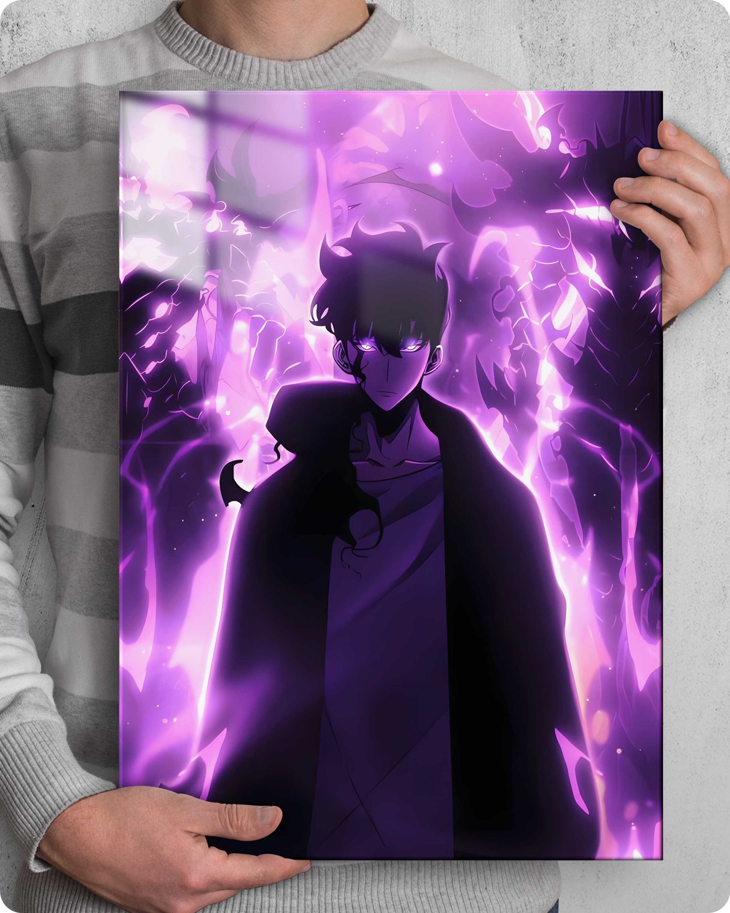 Solo Leveling Metal Poster – Jin-Woo Shadow Monarch