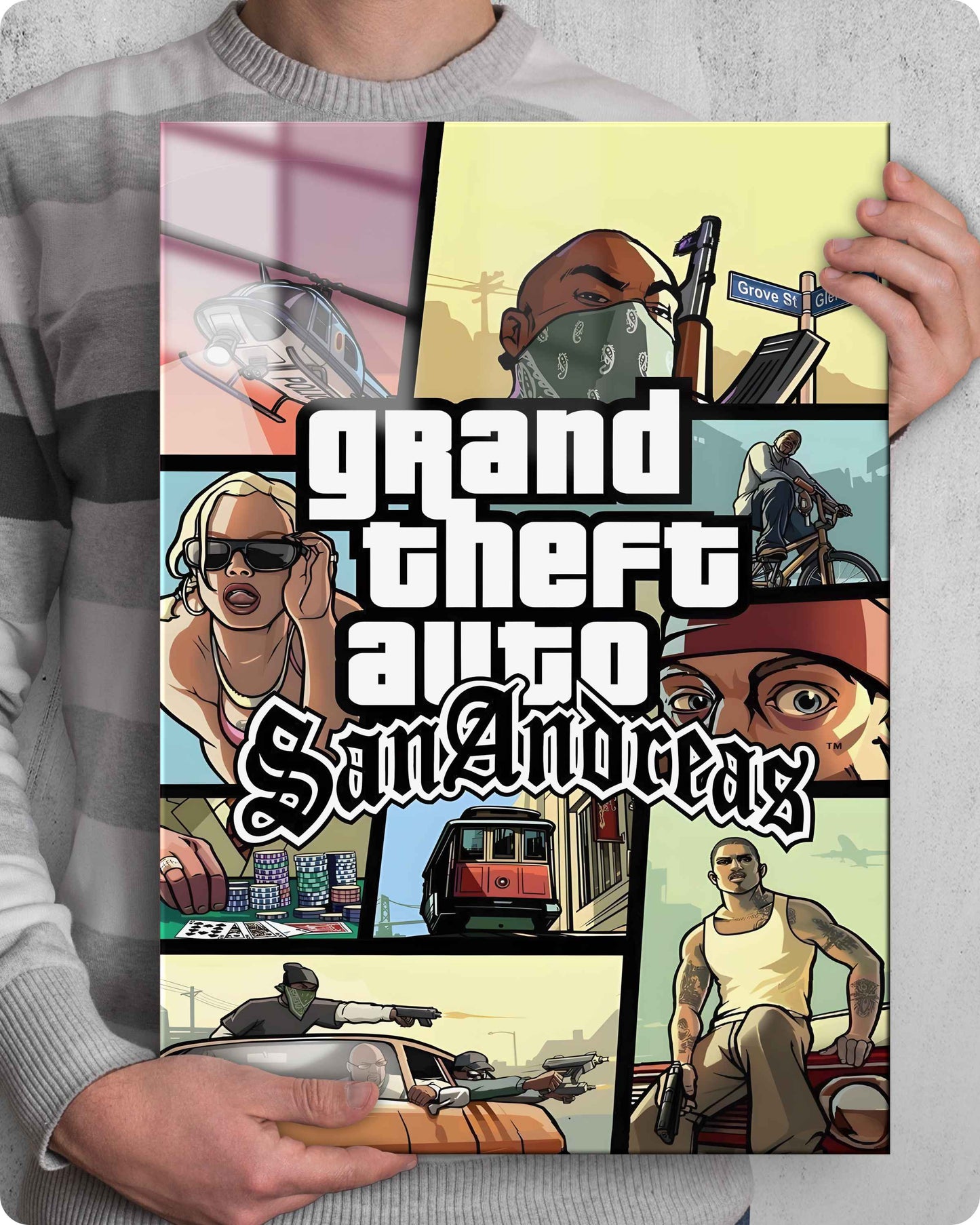 GTA San Andreas Metal Poster – Rockstar Games