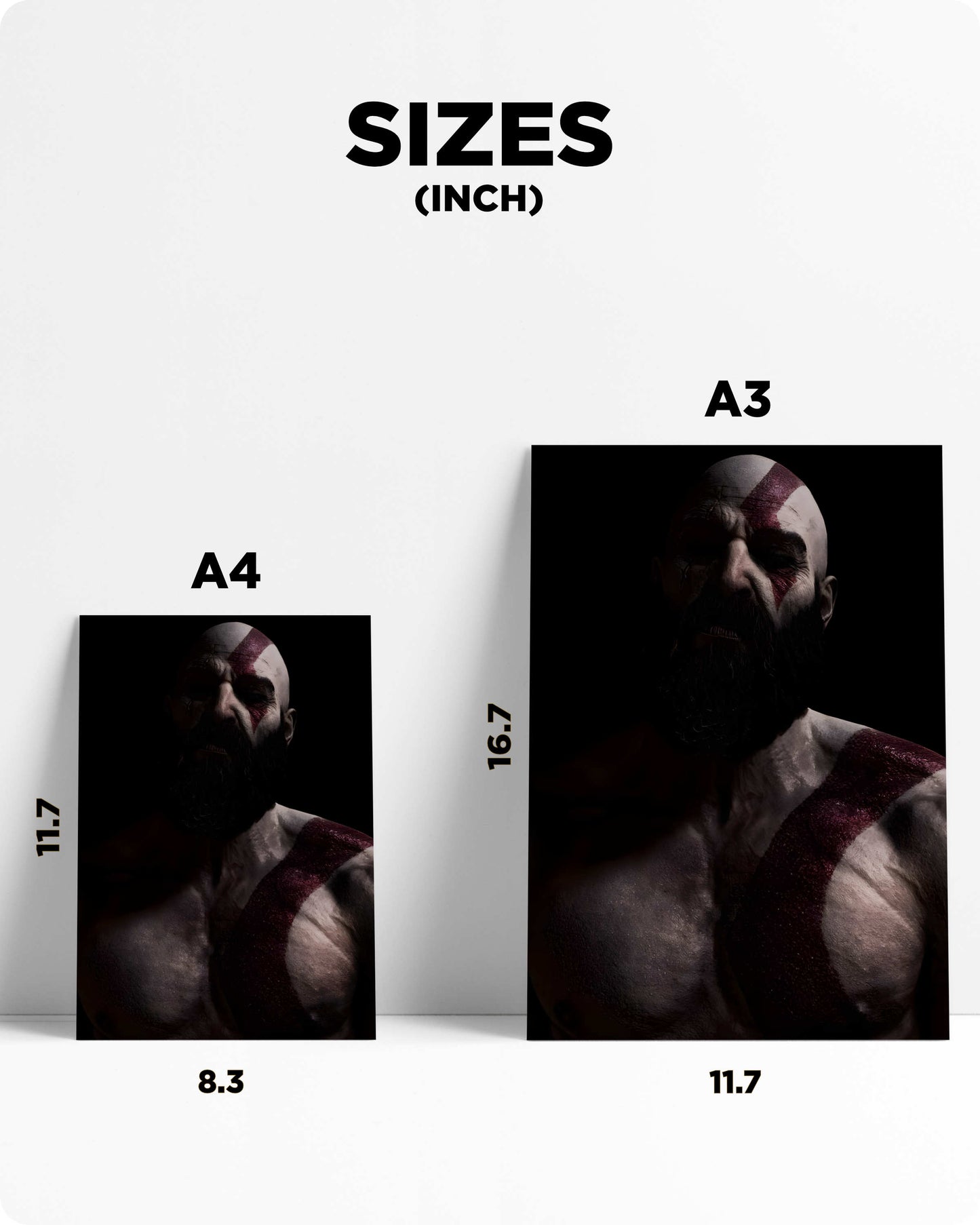 God of War Ragnarok Kratos Metal Poster