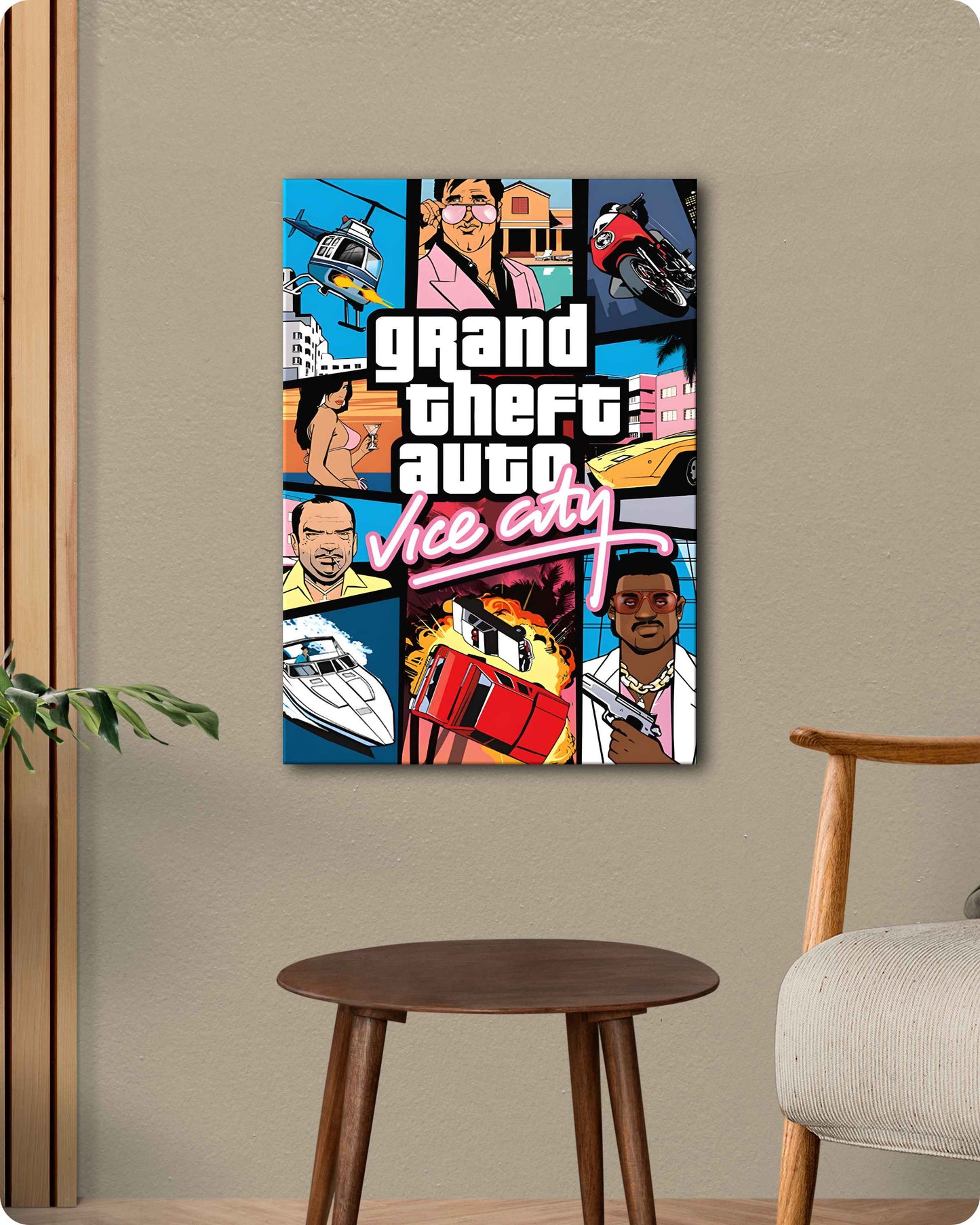 GTA Vice City Metal Poster - Rockstar Games