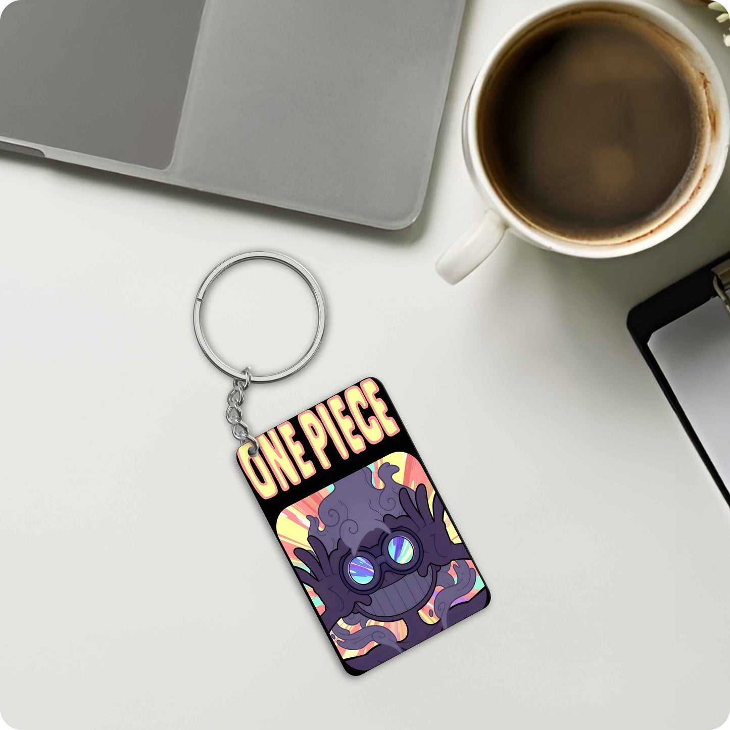 One Piece Luffy Gear 5 Anime Keychain – Joyboy Awakening