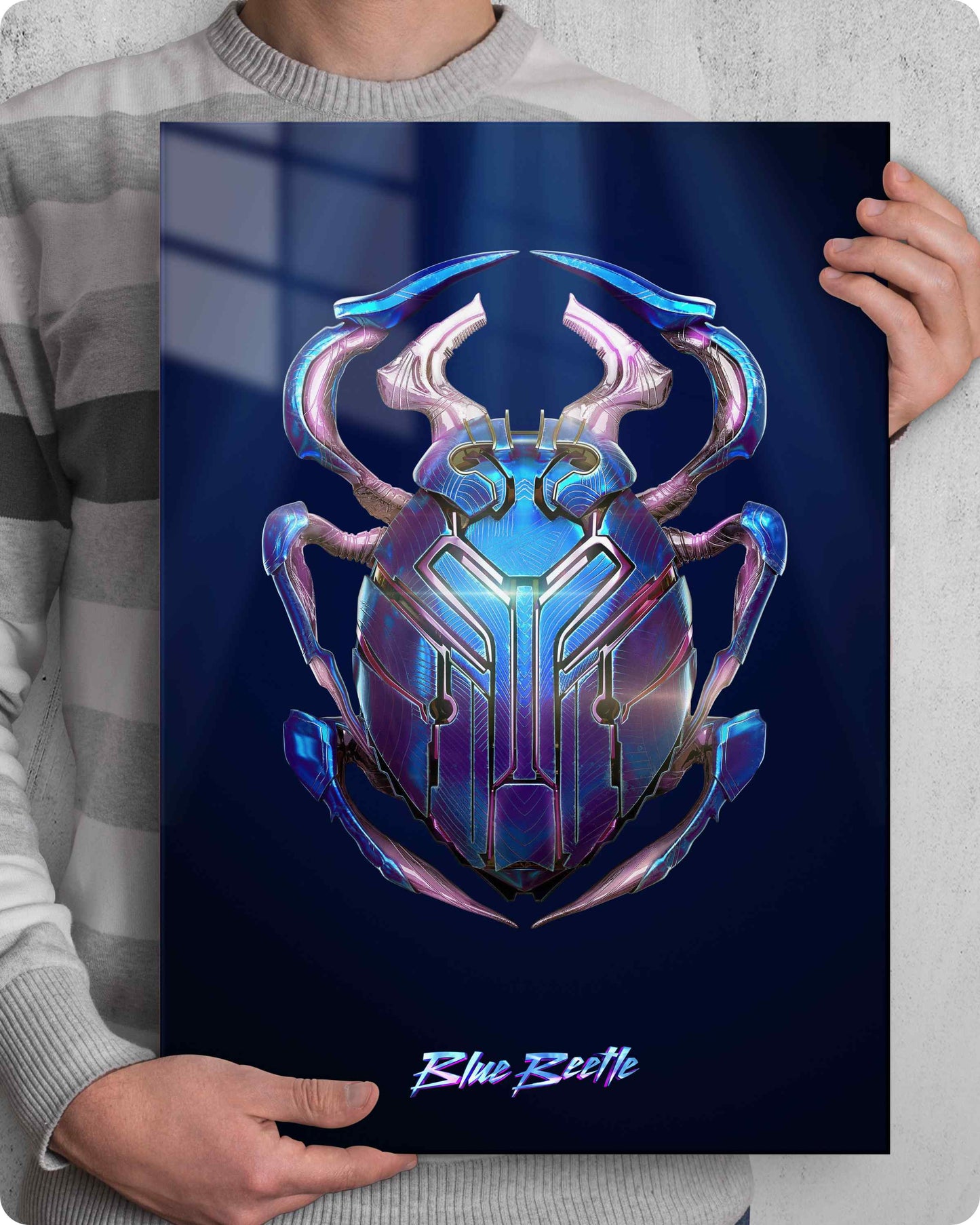 Blue Beetle Metal Poster – DC Superhero