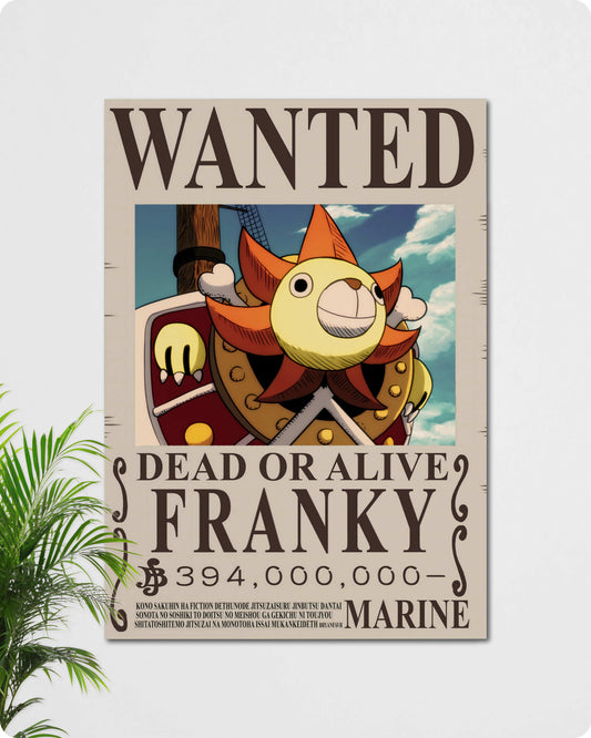 Franky Wanted Anime Poster - One Piece